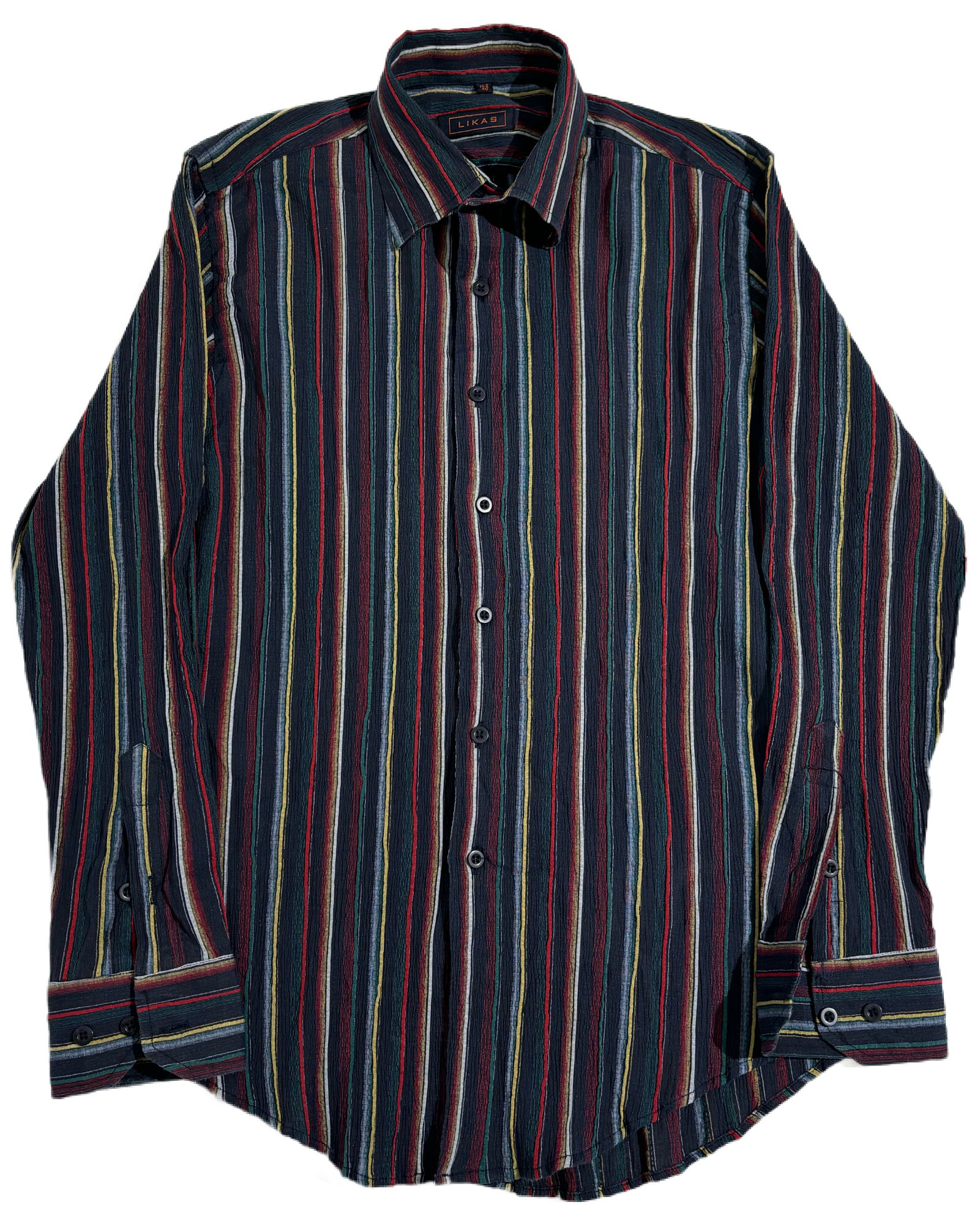 Retro Striped 80s Adventure Košulja HELM:VNTG