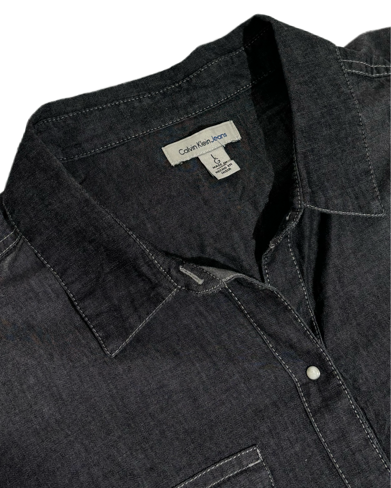 Calvin Klein Antracite Denim Košulja Calvin Klein