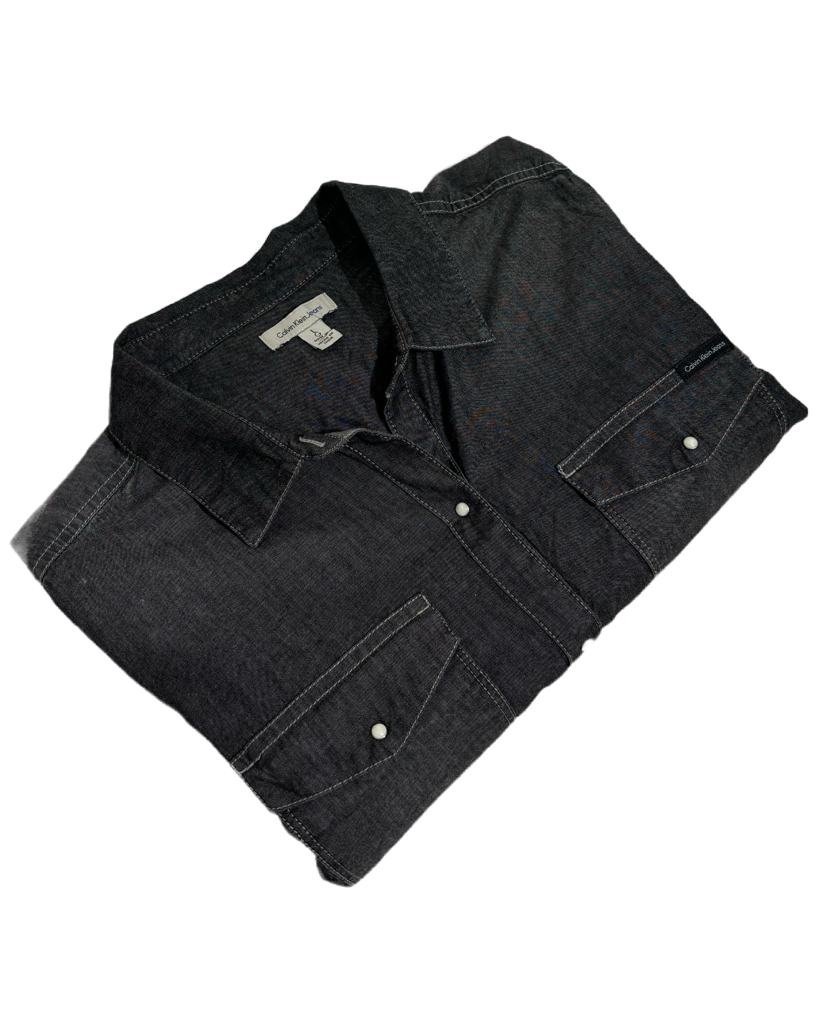 Calvin Klein Antracite Denim Košulja Calvin Klein