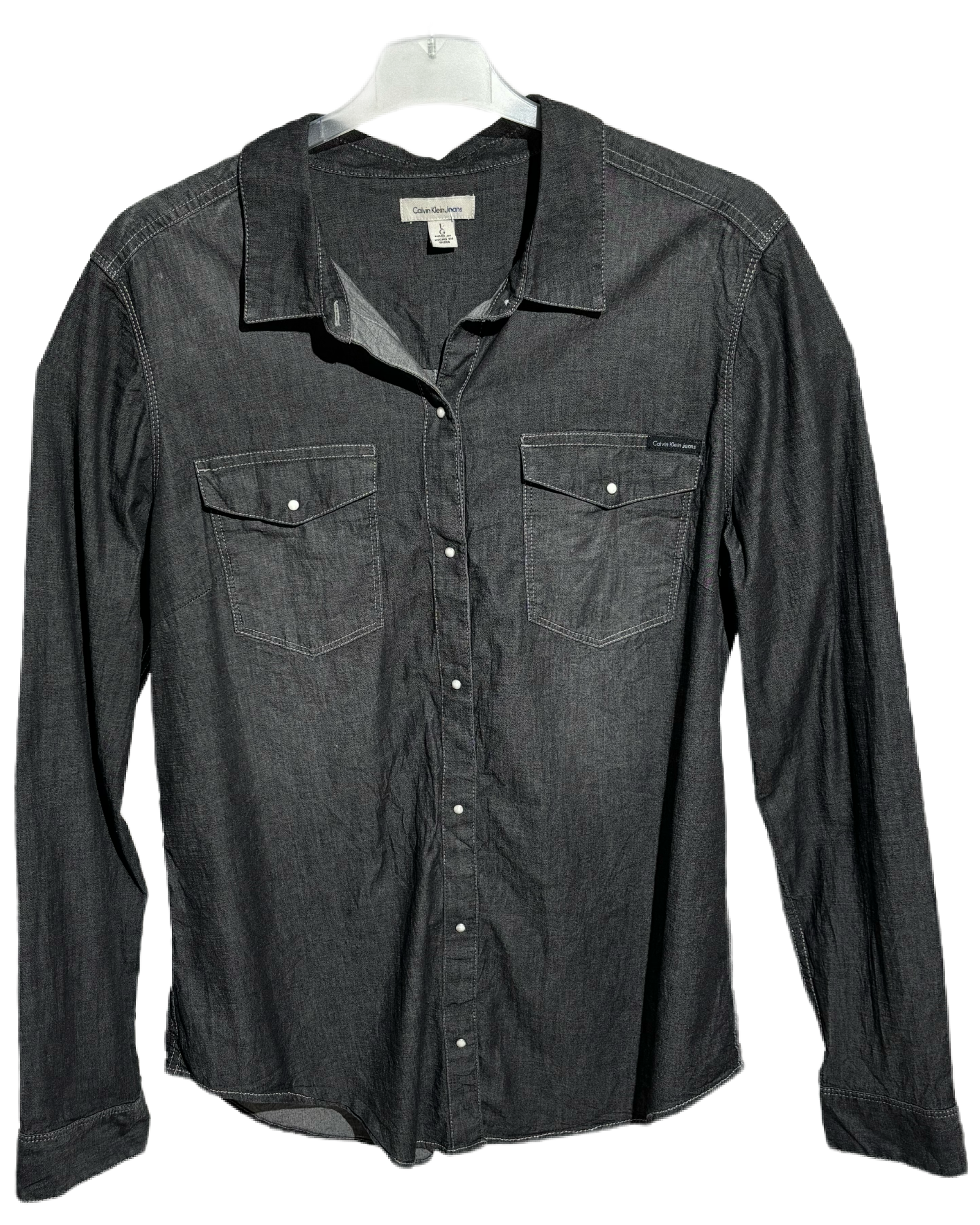 Calvin Klein Antracite Denim Košulja Calvin Klein