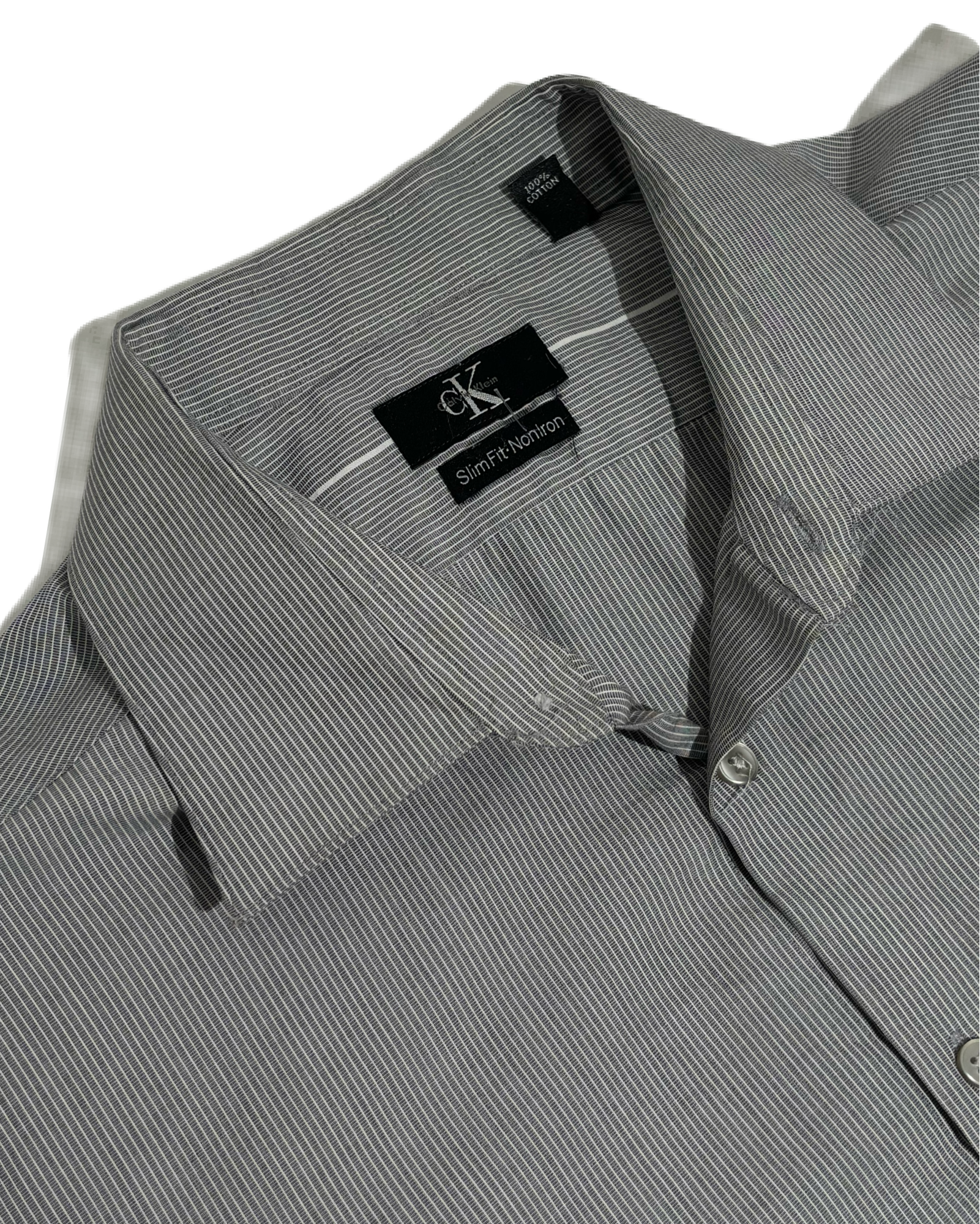 Calvin Klein Grey Striped Elegance Košulja Calvin Klein