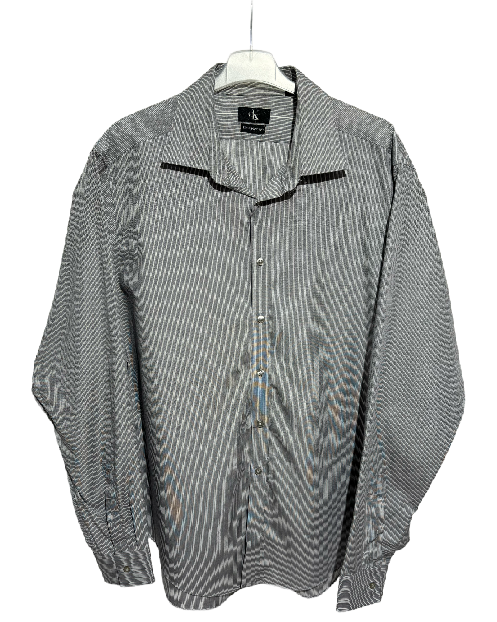 Calvin Klein Grey Striped Elegance Košulja Calvin Klein