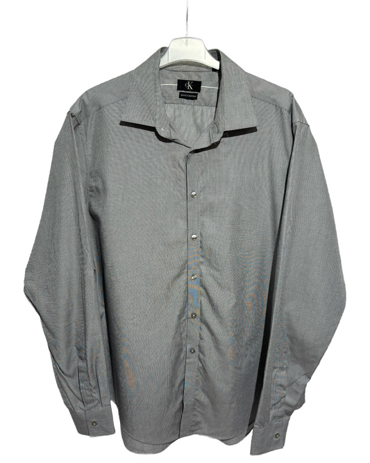 Calvin Klein Grey Striped Elegance Košulja Calvin Klein