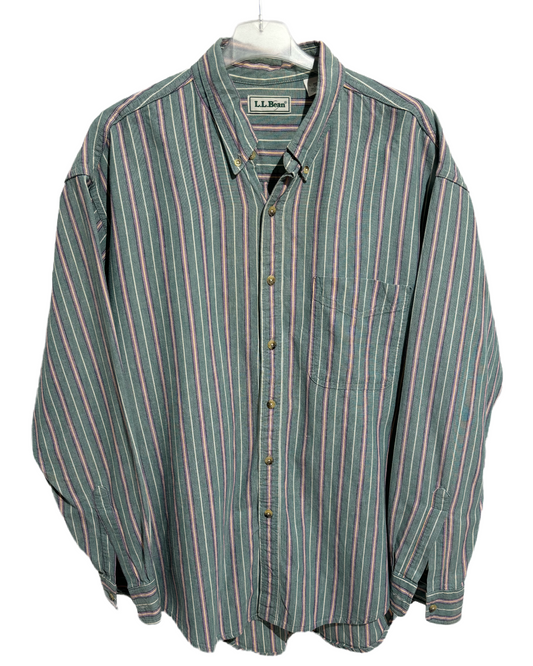 Kiwi Blossom 80s Striped Košulja HELM:VNTG