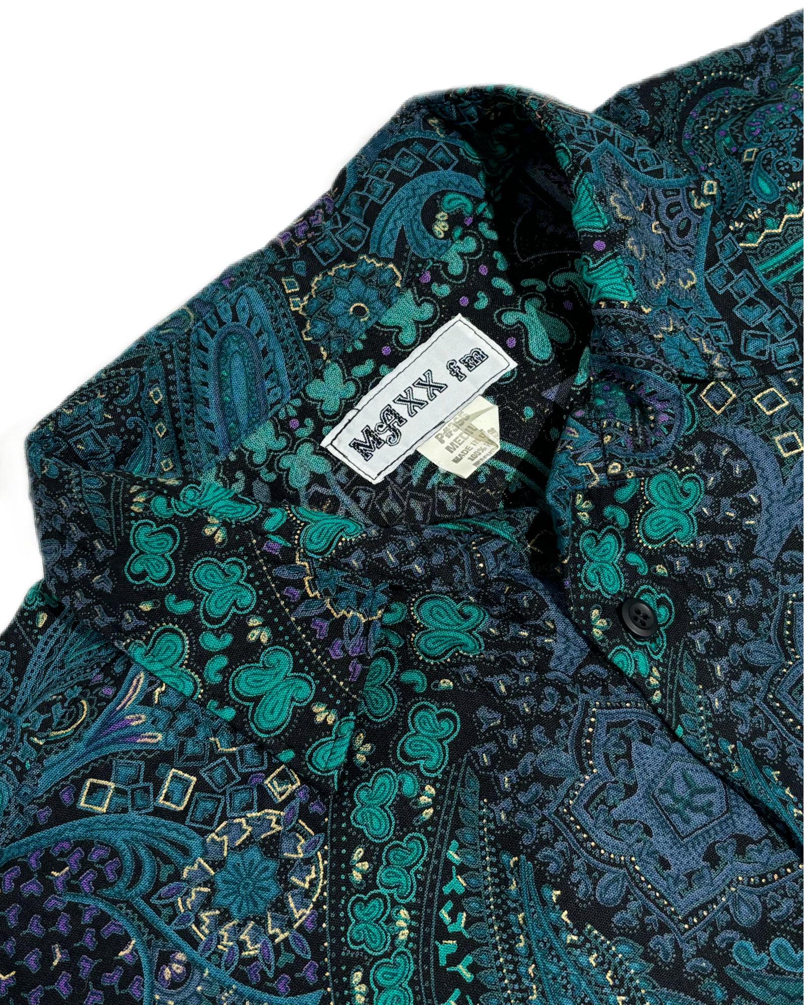 Emerald Tapestry 90s Boho Košulja HELM:VNTG