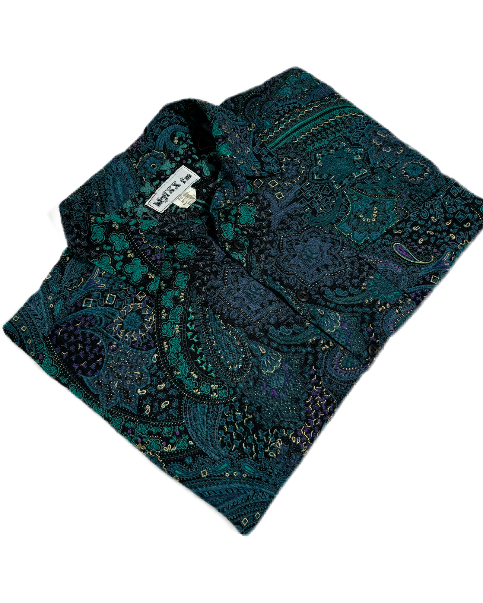 Emerald Tapestry 90s Boho Košulja HELM:VNTG