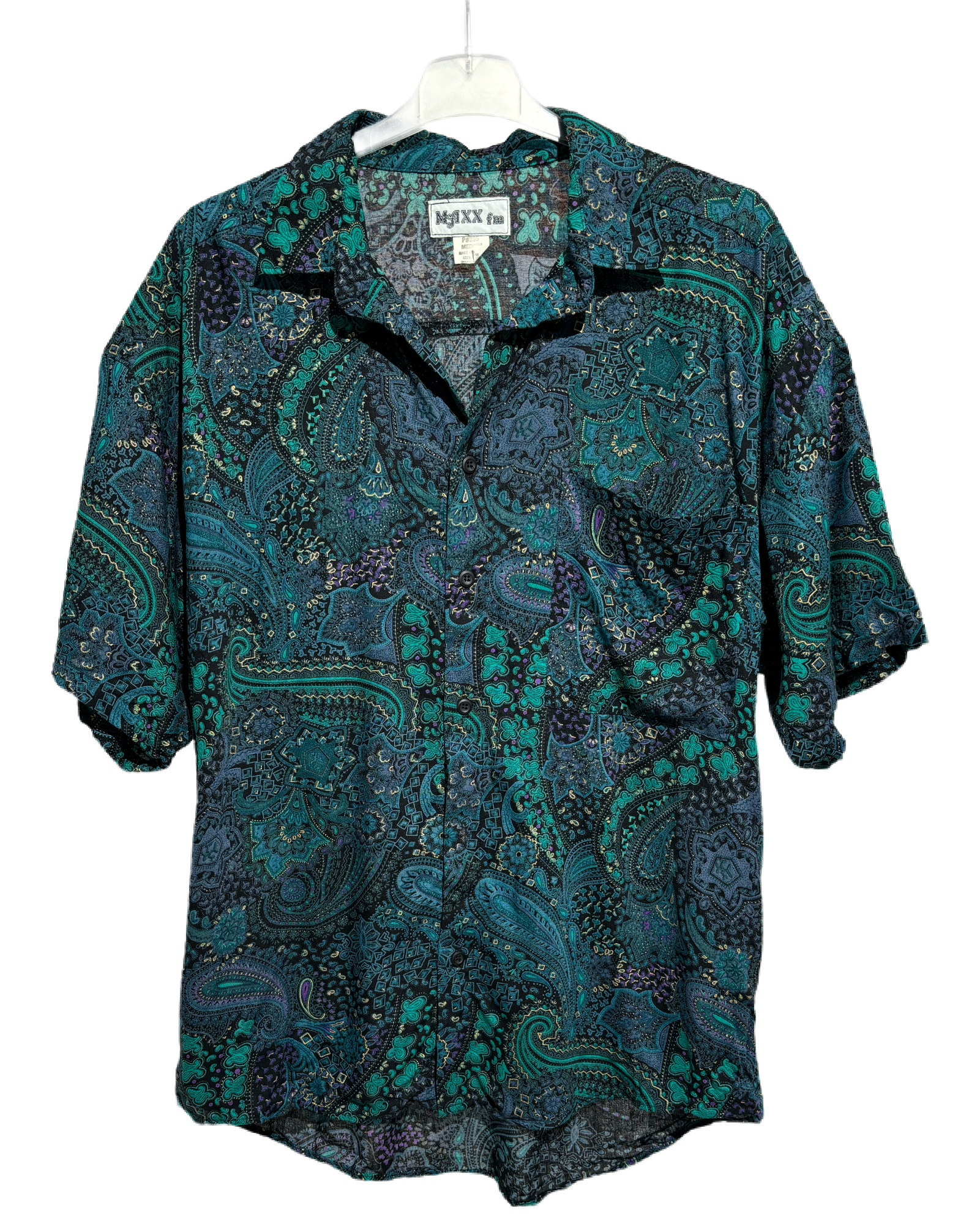 Emerald Tapestry 90s Boho Košulja HELM:VNTG