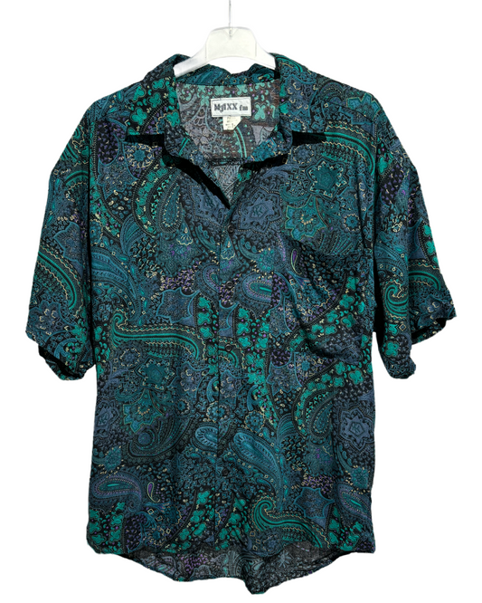 Emerald Tapestry 90s Boho Košulja HELM:VNTG