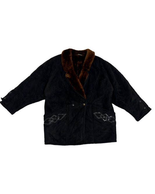 Midnight Grace Shearling Kaput HELM:VNTG