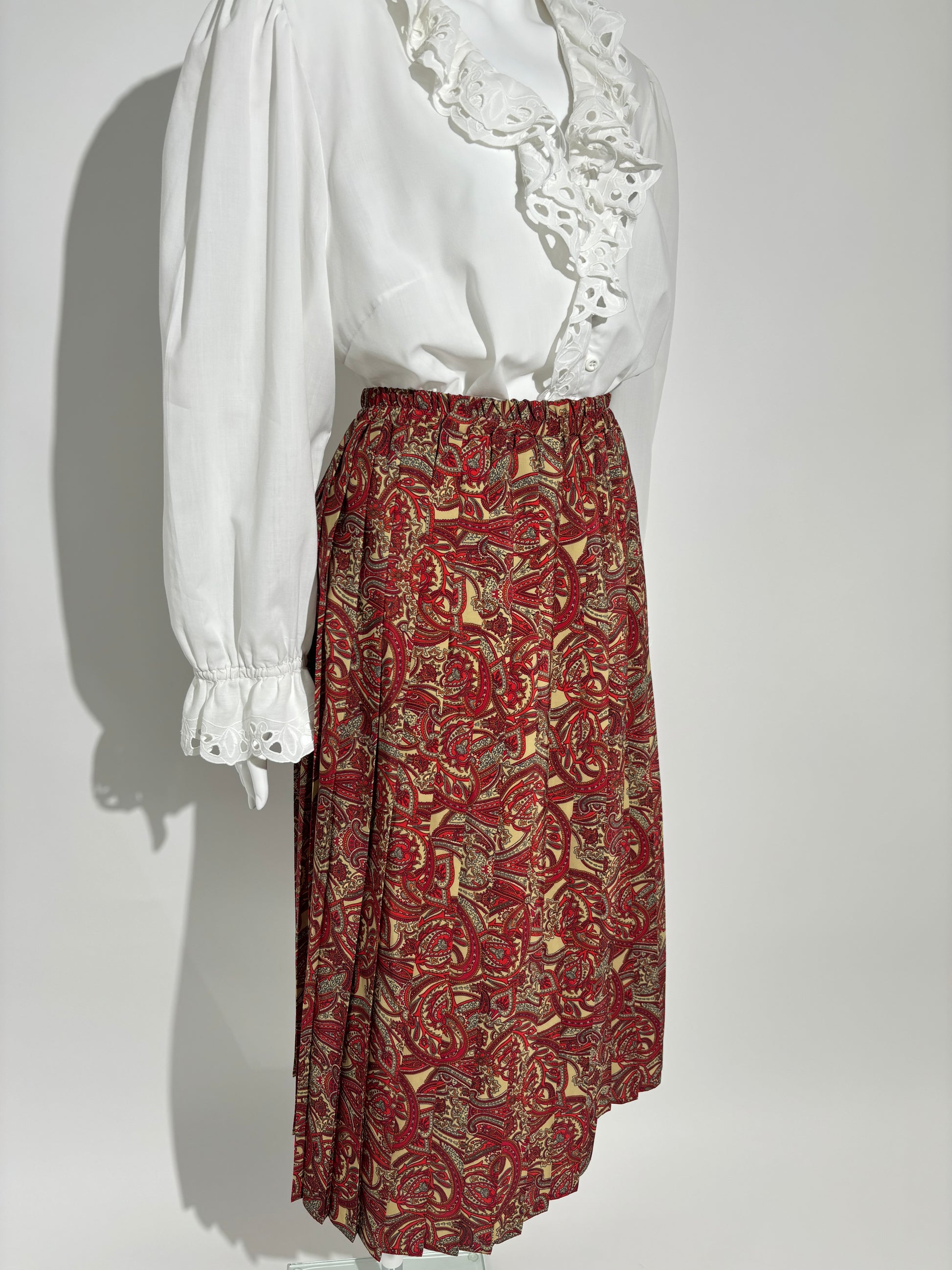 70s Bohemian Paisley Suknja HELM:VNTG