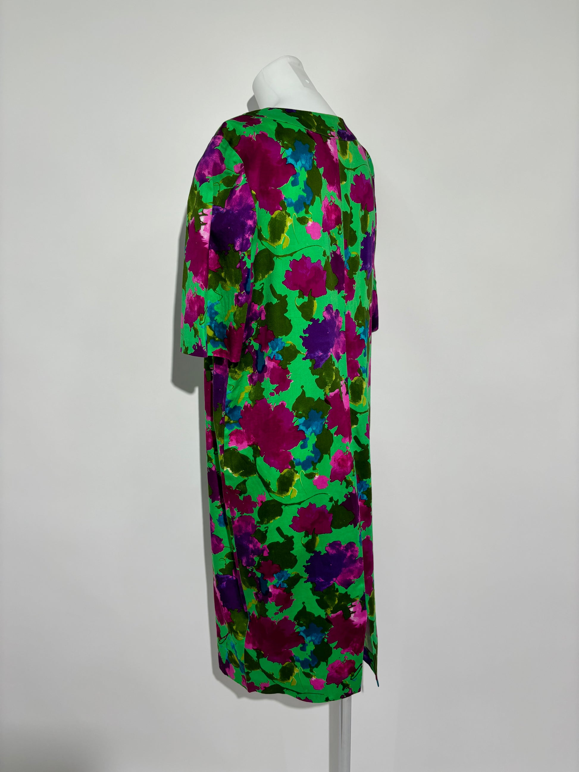 Floral Delight 80s Vibrant Haljina HELM:VNTG