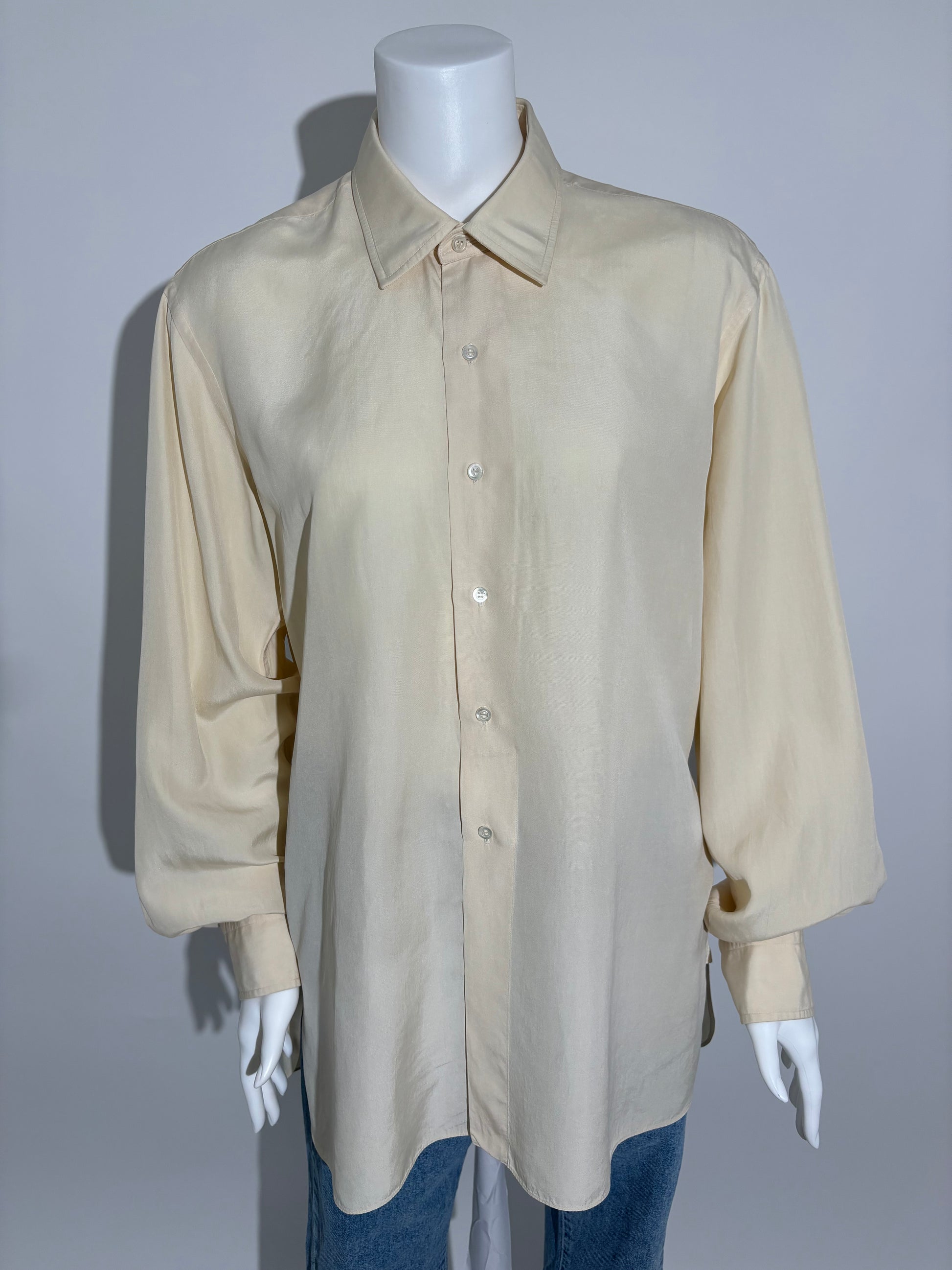 Champagne Glow 80s Elegant Košulja HELM:VNTG