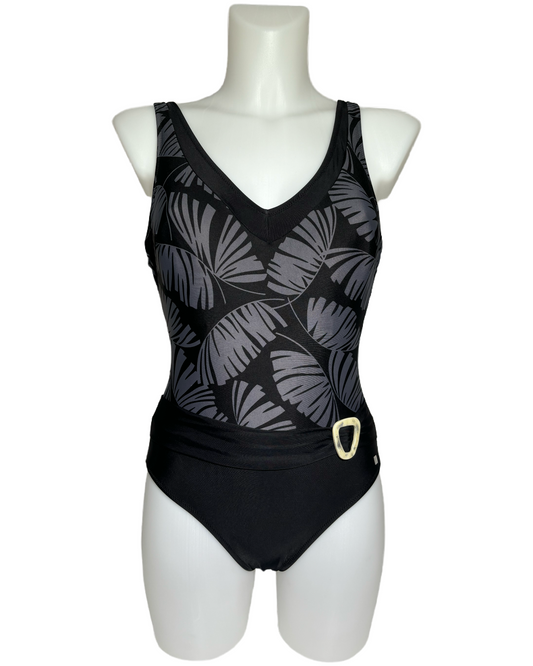 Monochrome Palm 90s Belted Jednodelni Kupaći HELM:VNTG