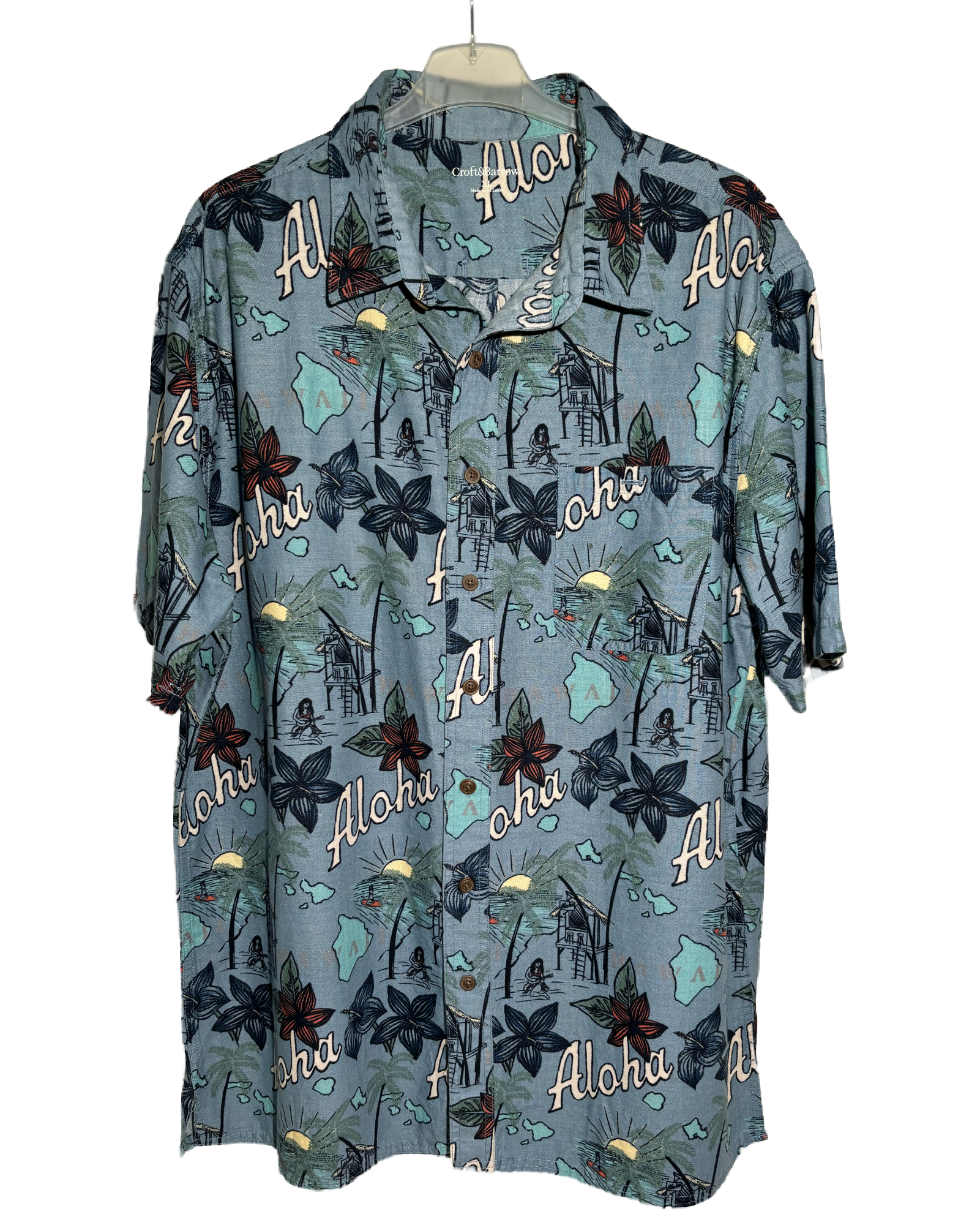 Aloha Vibes 80s Hawaiian Košulja HELM:VNTG