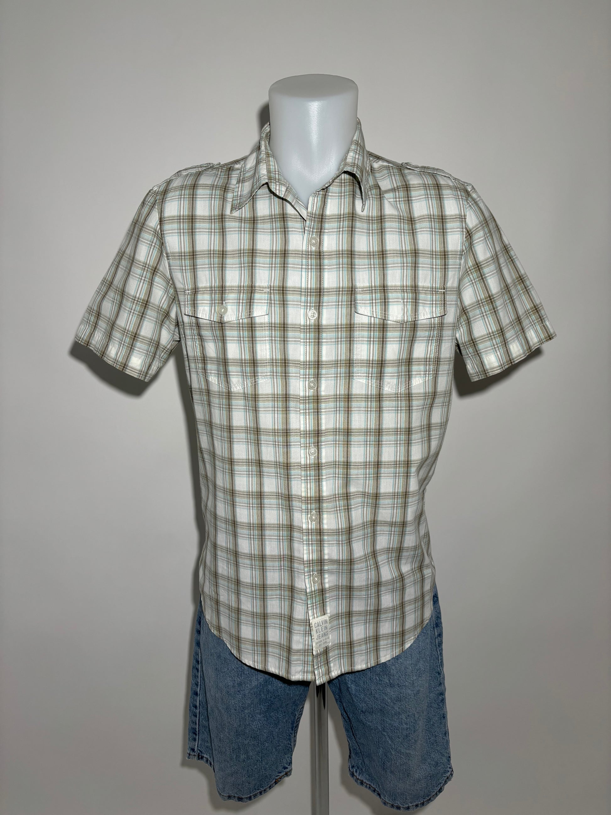 Calvin Klein Aqua Brown Košulja Calvin Klein