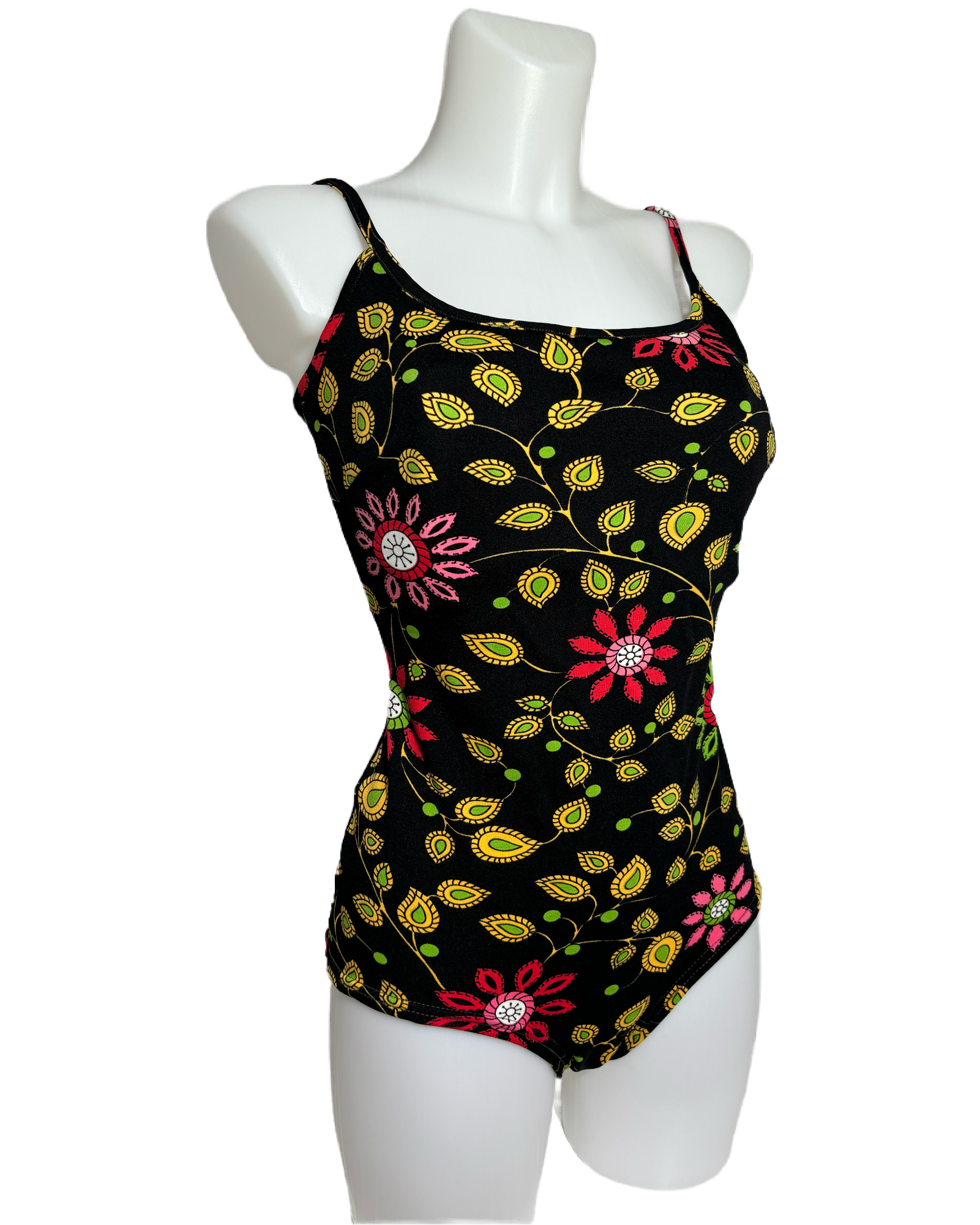 Retro Floral Delight 70s Jednodelni Kupaći HELM:VNTG