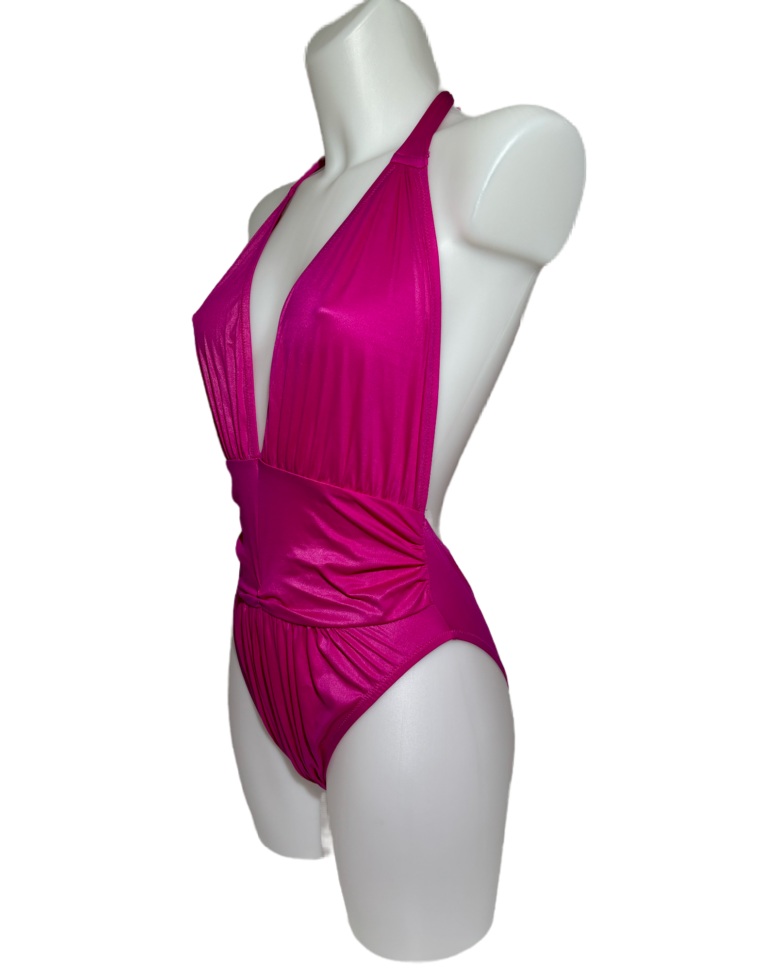 Hot Pink Elegance 80s Jednodelni Kupaći HELM:VNTG