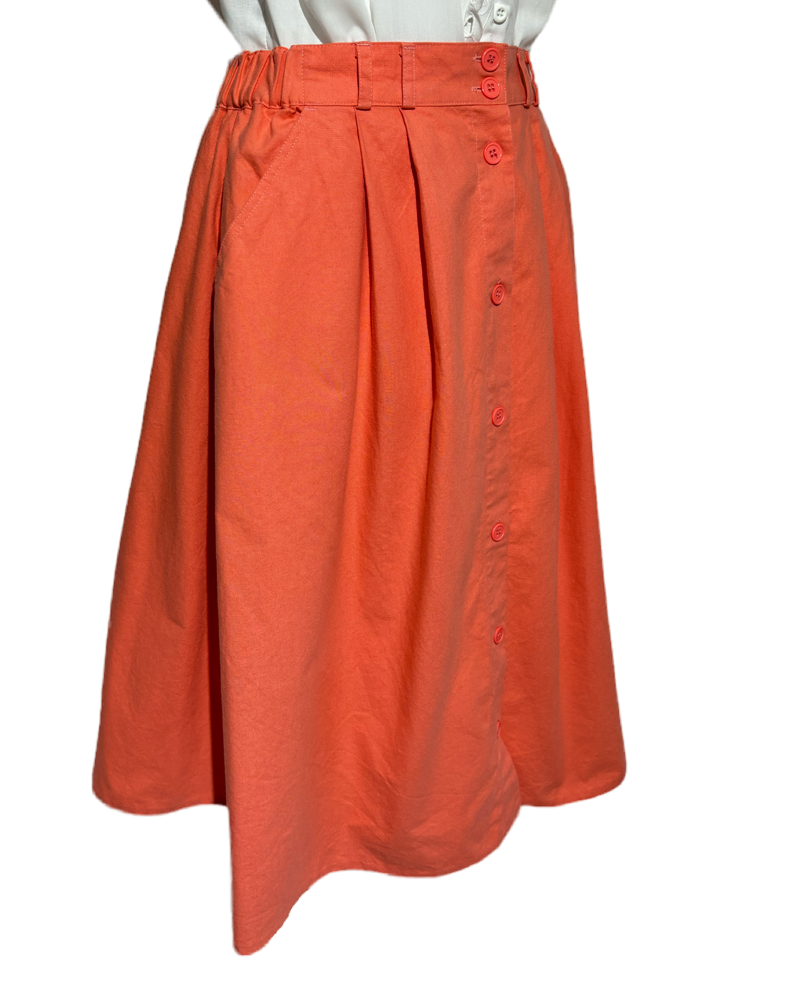 Coral Bliss 80s Buttoned Suknja HELM:VNTG