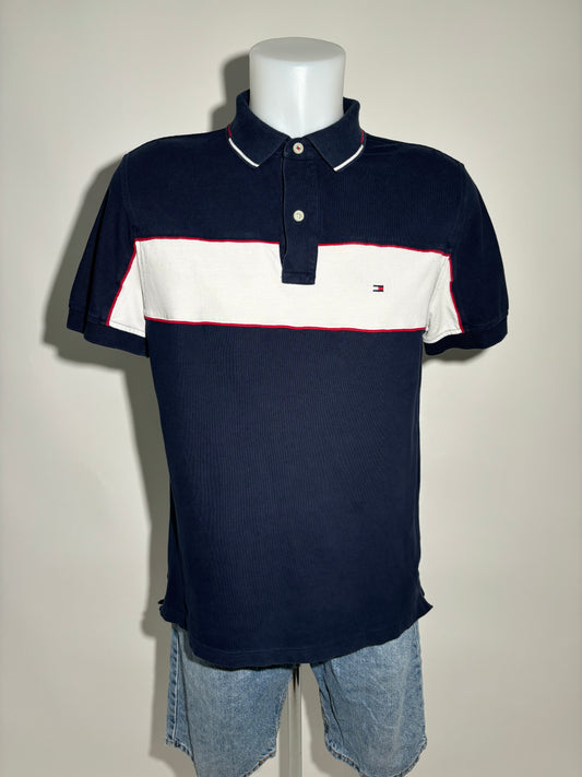 Tommy Hilfiger Navy Stripe Classic Polo Majica Tommy Hilfiger