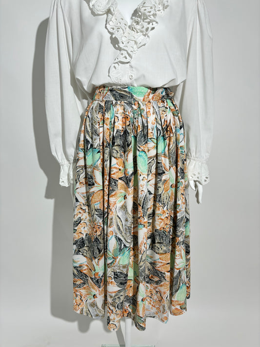 Leaf Pattern 70s Suknja HELM:VNTG