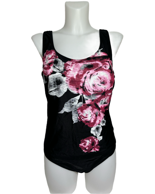 Romantic Roses 80s Floral Jednodelni Kupaći HELM:VNTG