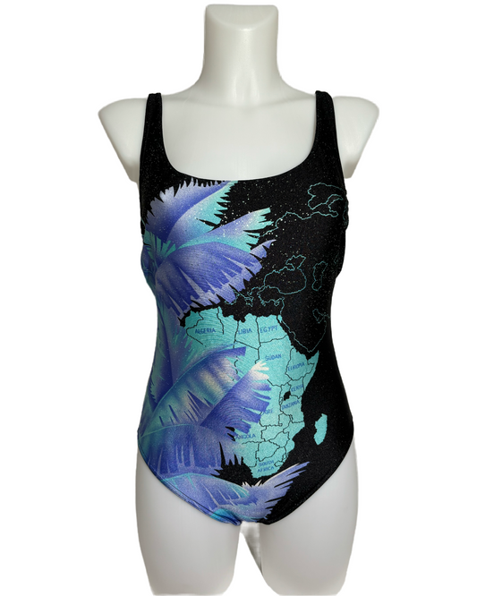 Cosmic Africa Map 80s Jednodelni Kupaći HELM:VNTG