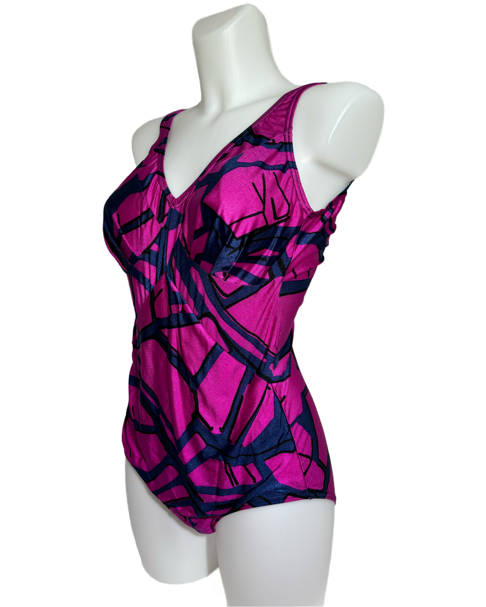 Abstract Geometric 90s Jednodelni Kupaći HELM:VNTG