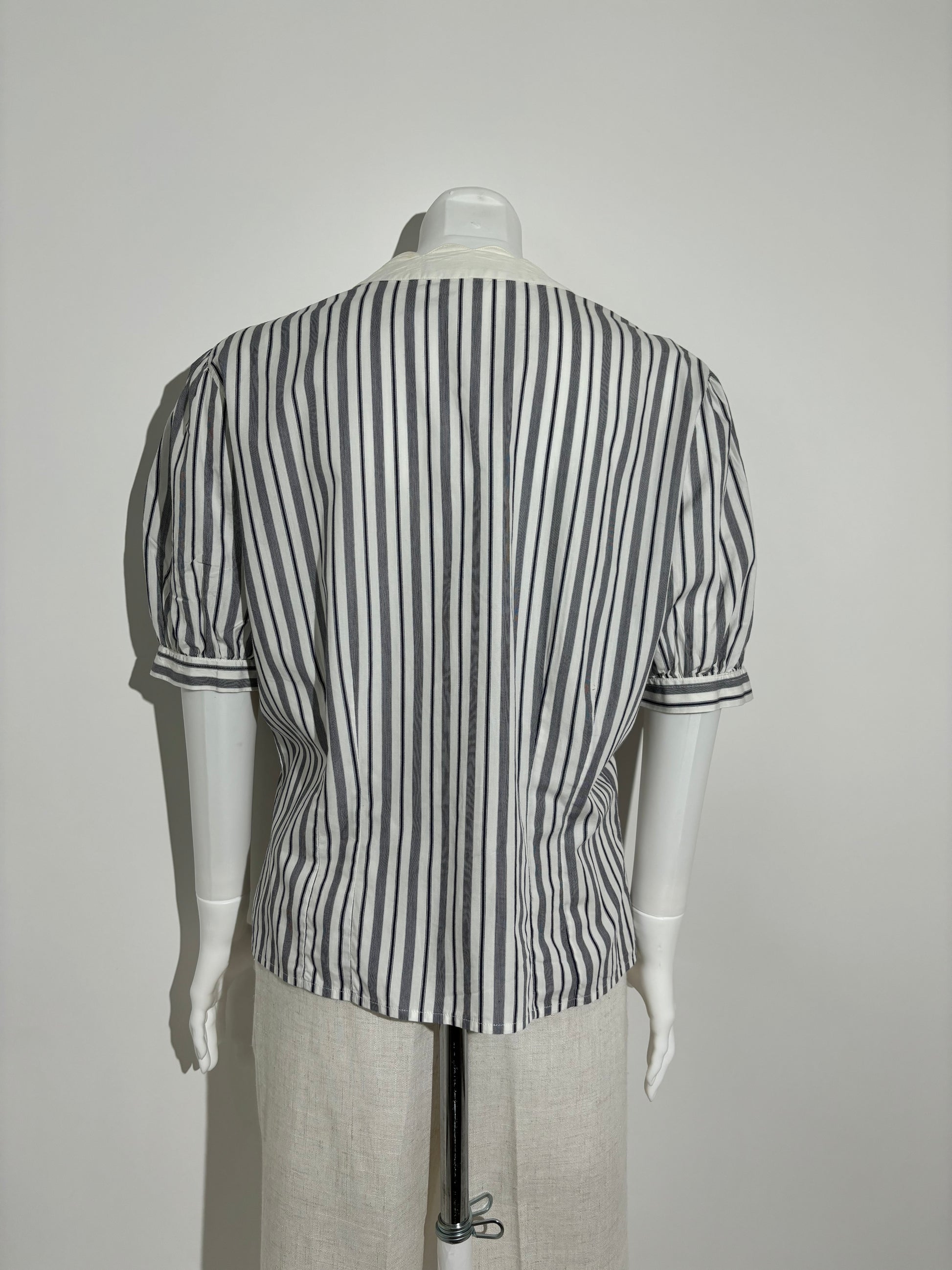 Striped Elegance 80s Bluza HELM:VNTG