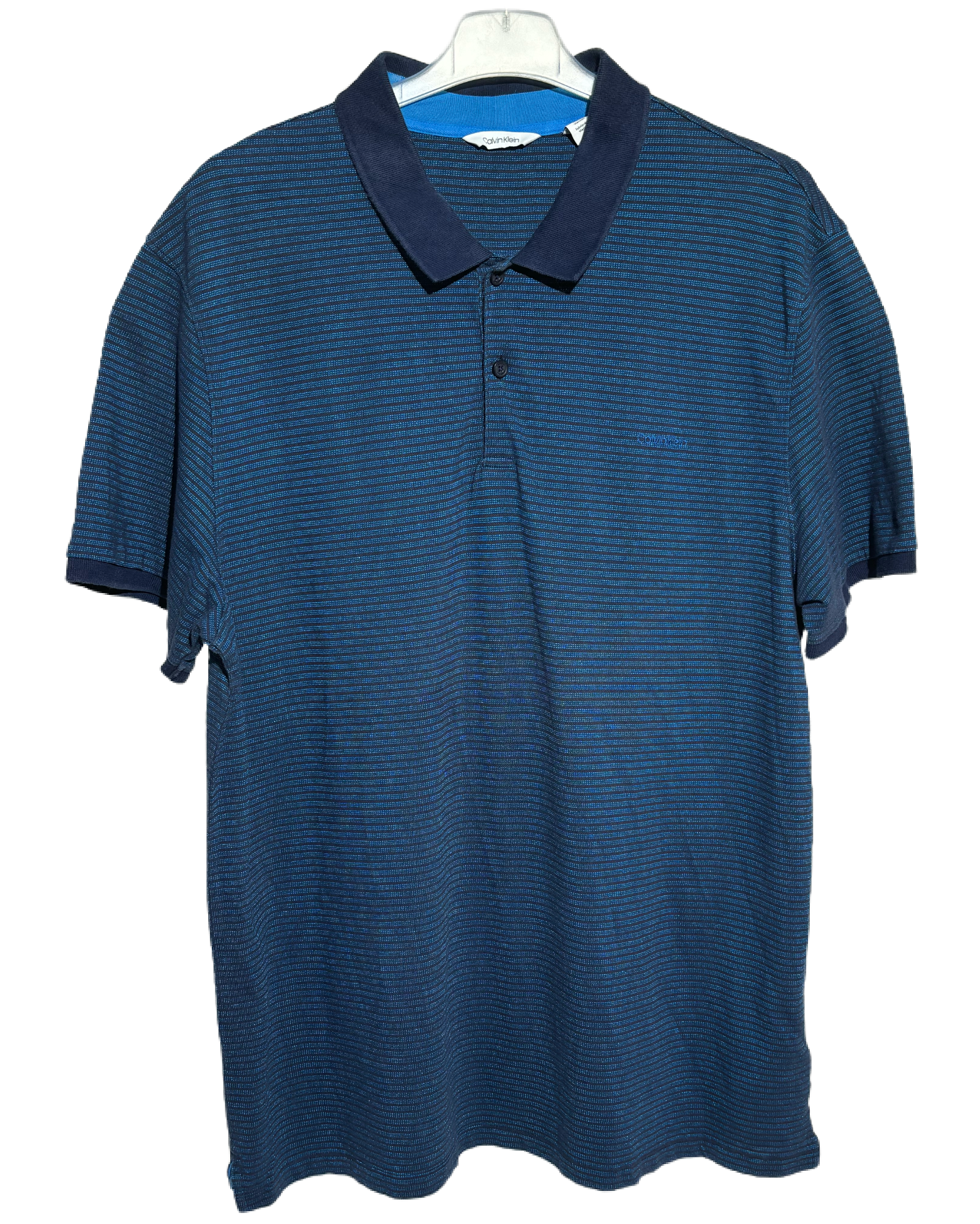 Calvin Klein Blue Striped Classic Polo Majica Calvin Klein