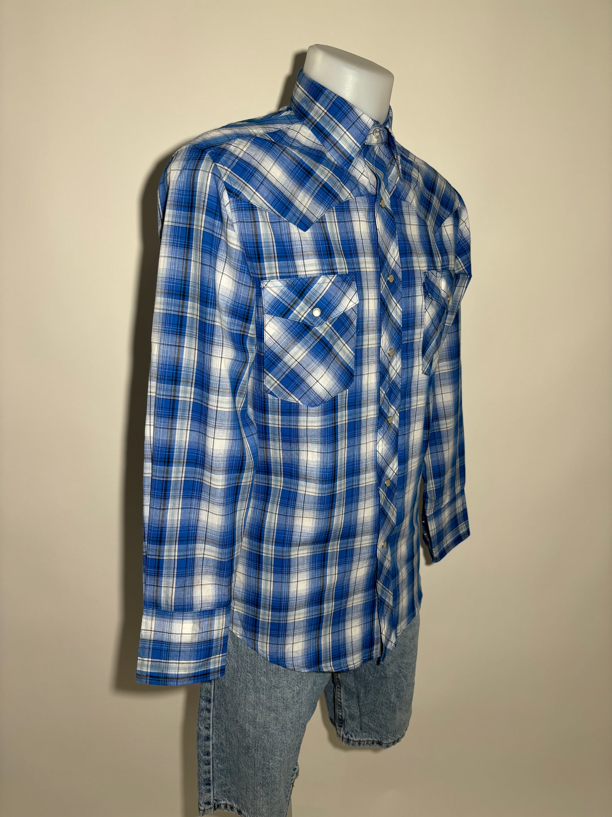 Wrangler Blue Western Checkered Košulja Wrangler