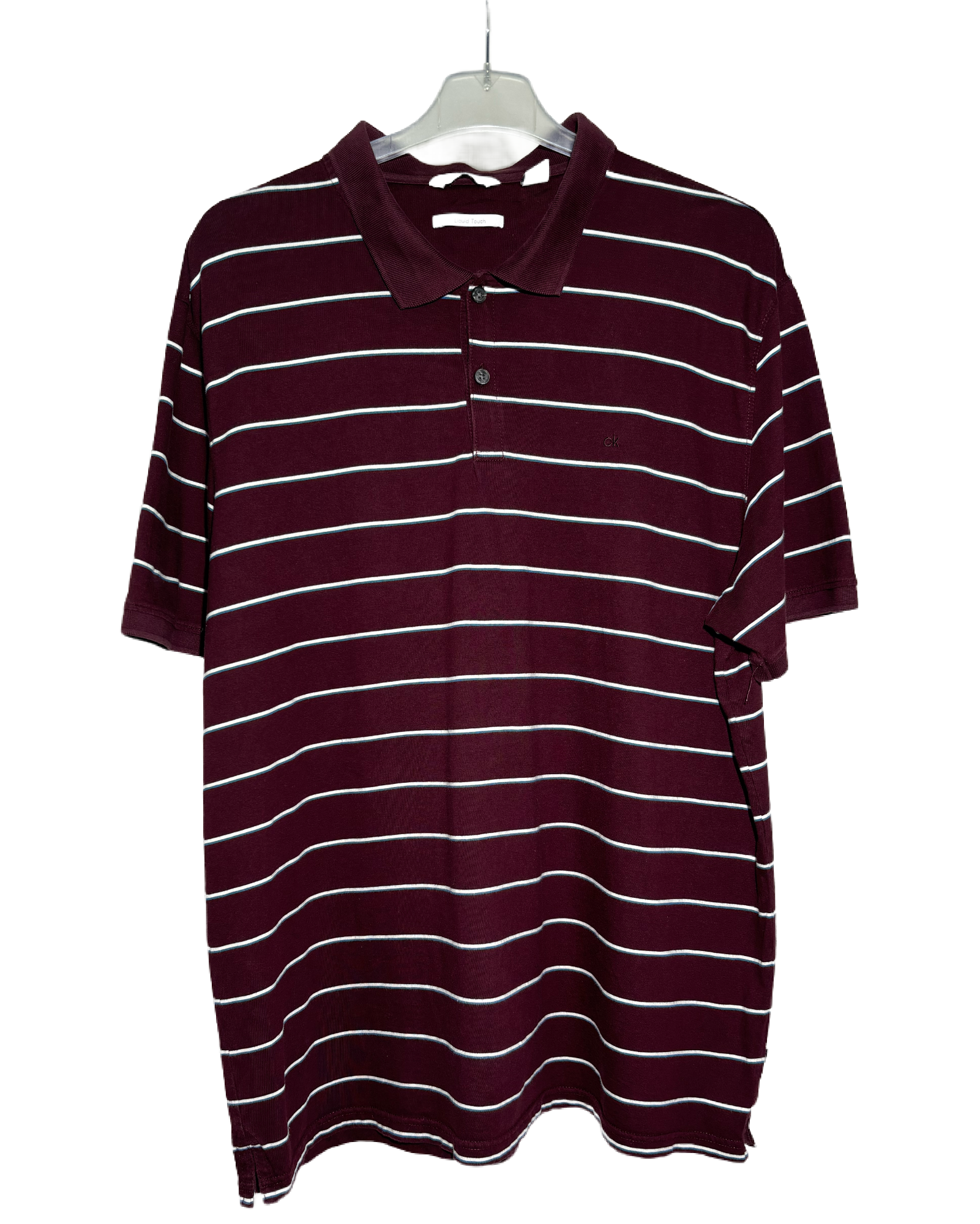 Calvin Klein Liquid Touch Burgundy Striped Majica Calvin Klein