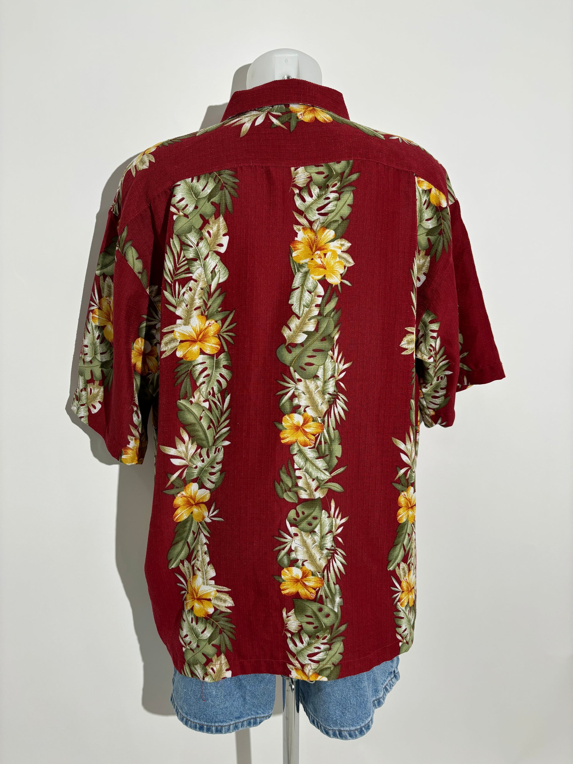 Hawaiian Summer Vibes 90s Floral Hawaiian Košulja HELM:VNTG