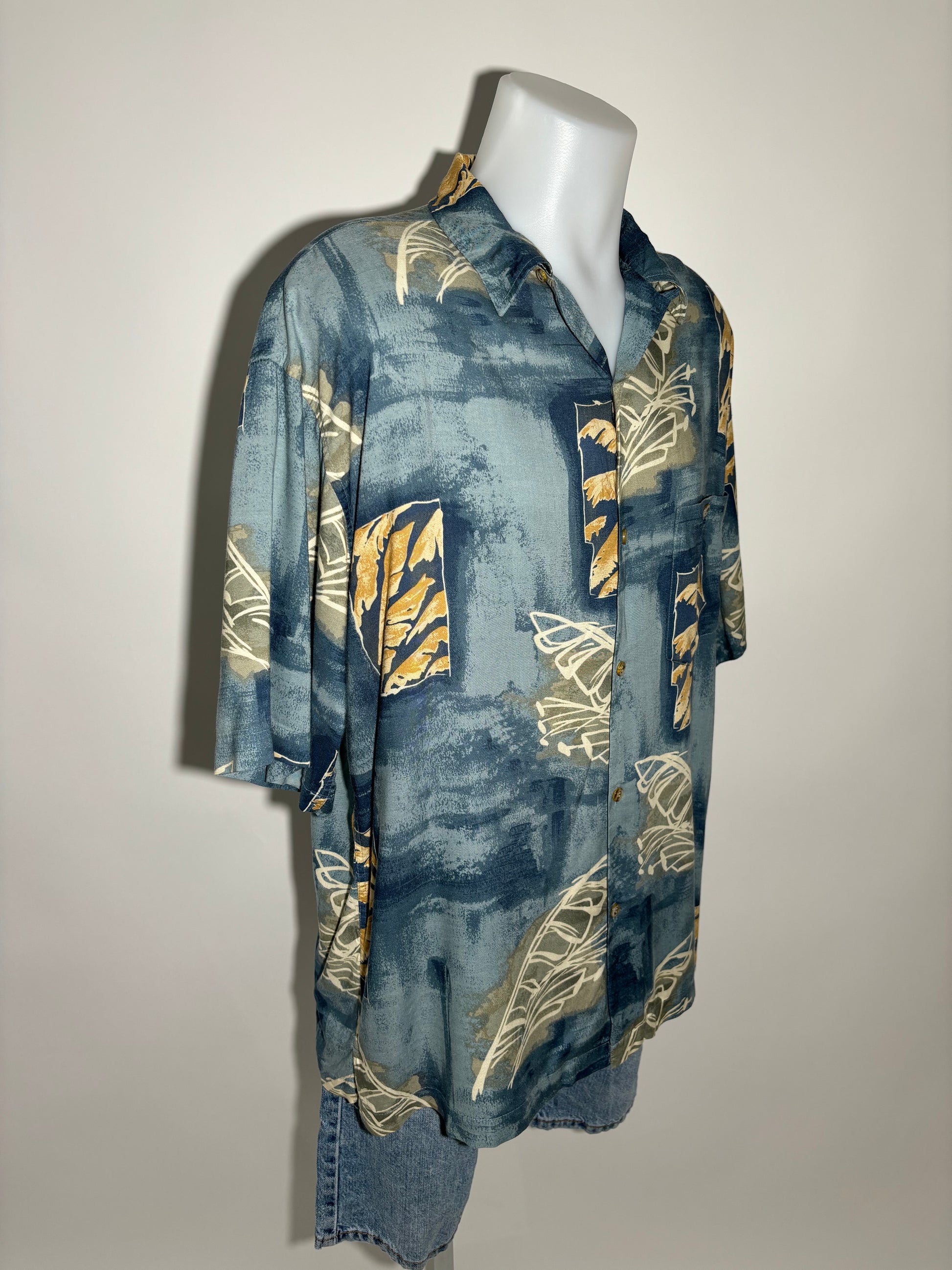 Golden Leaf 90s Hawaiian Košulja HELM:VNTG