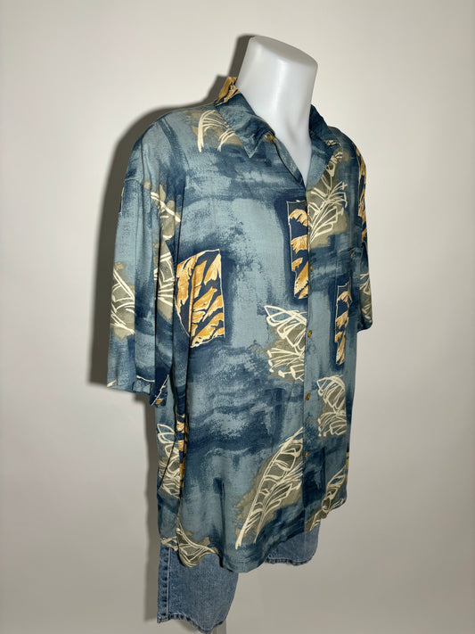 Golden Leaf 90s Hawaiian Košulja HELM:VNTG