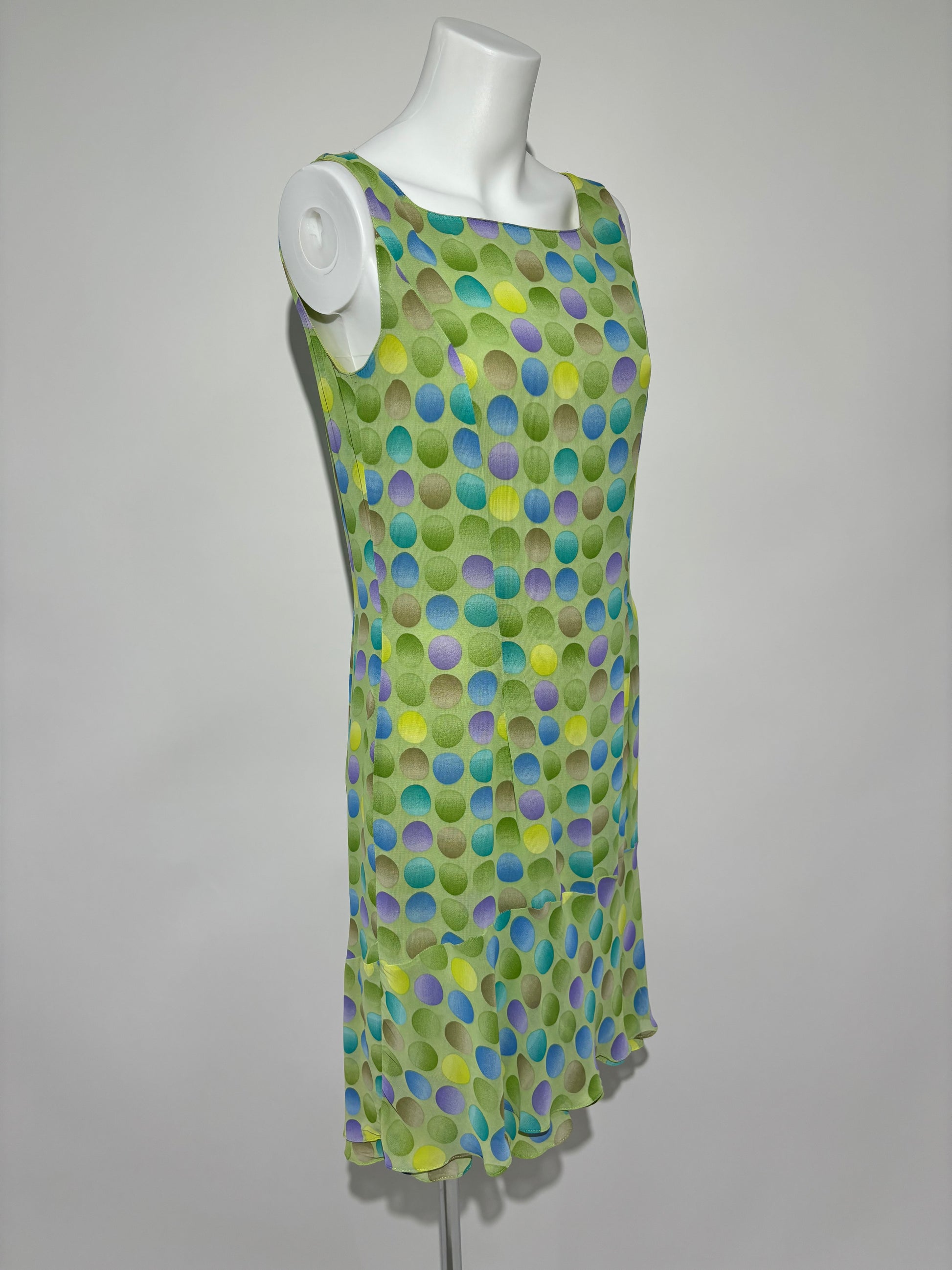 Lime Dream 90s Polka Haljina HELM:VNTG