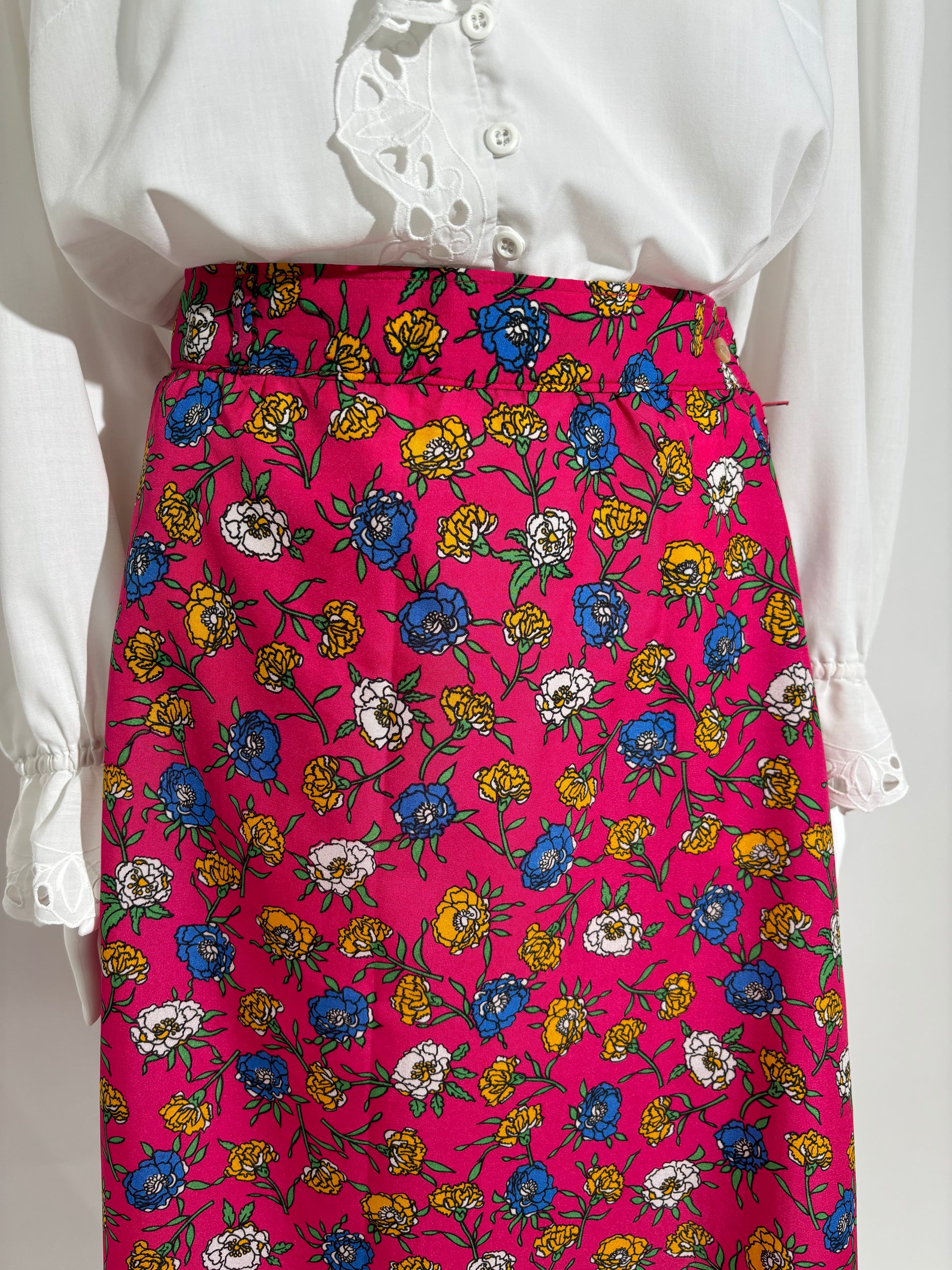 Floral Pink 90s Suknja HELM:VNTG