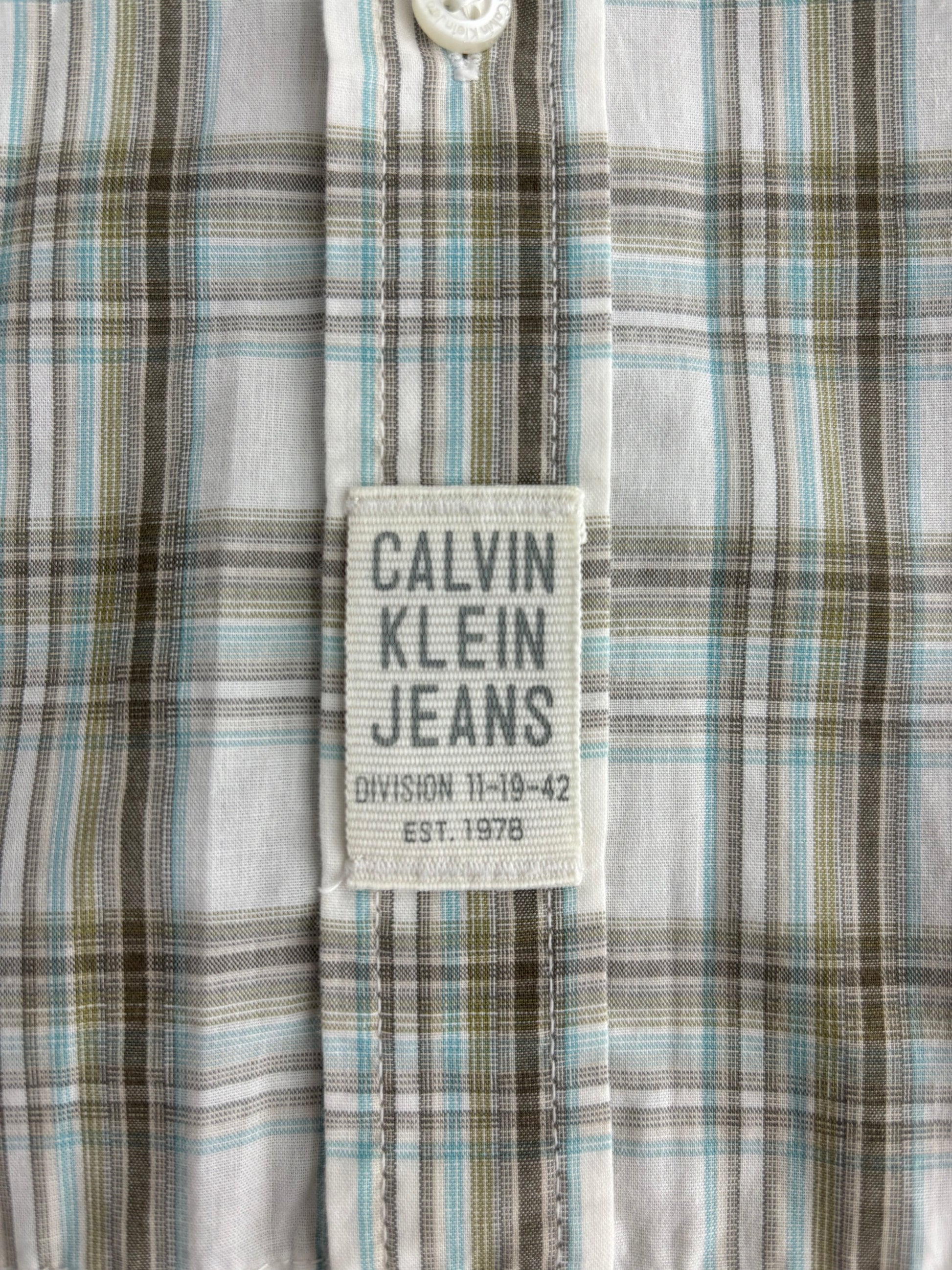 Calvin Klein Aqua Brown Košulja Calvin Klein