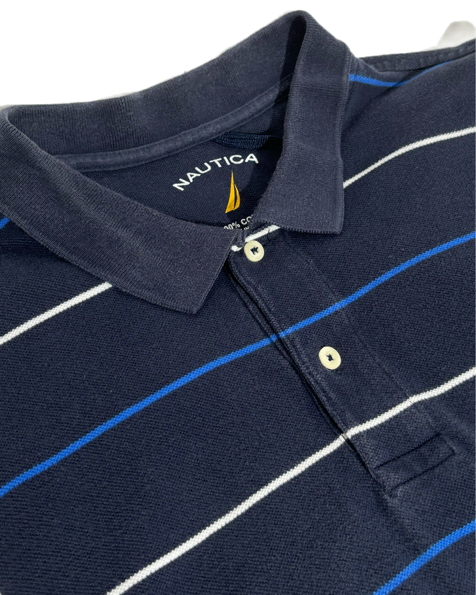 Nautica Navy Blue Striped Polo Majica Nautica