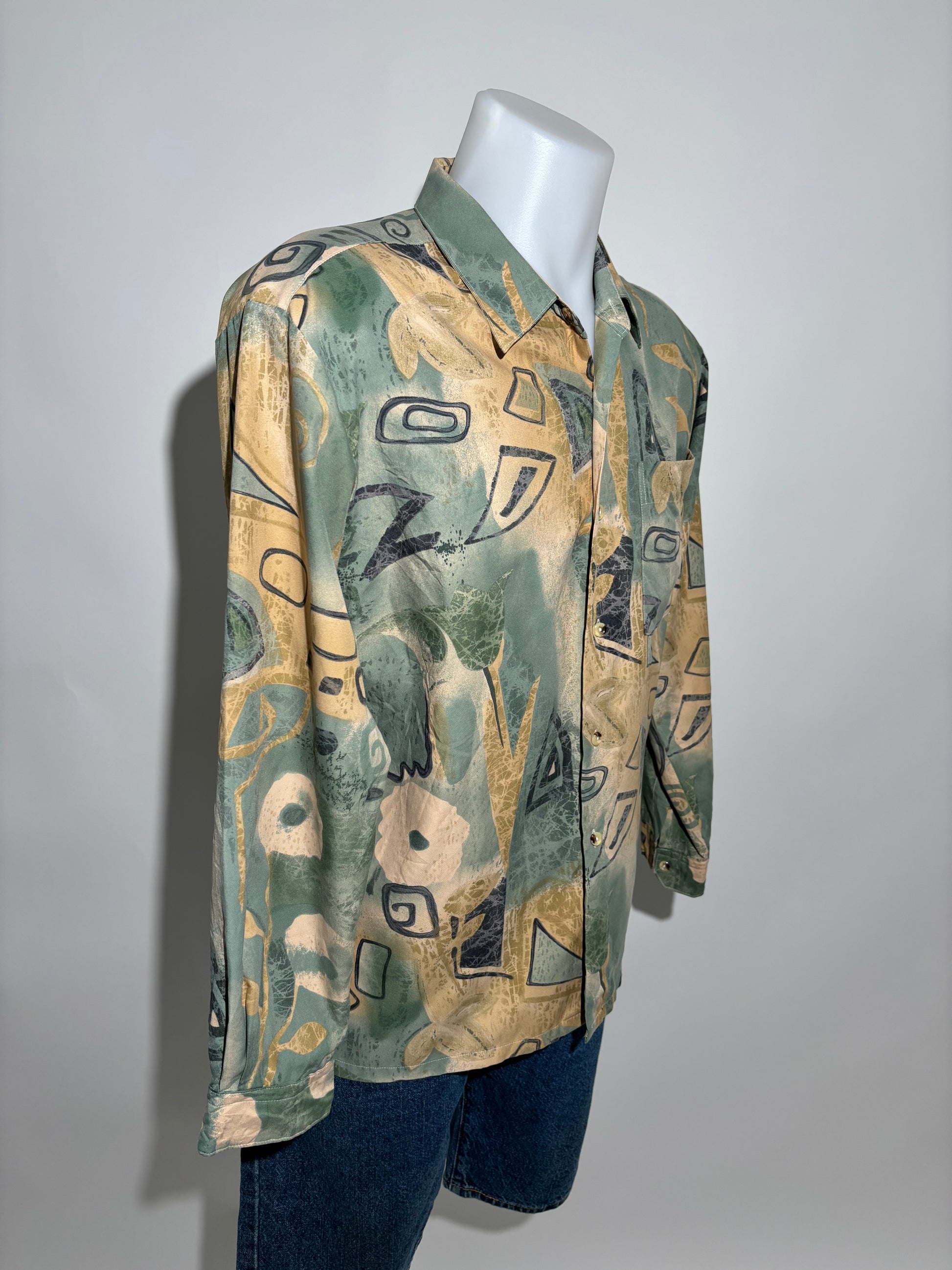 Eko Abstract 80s Casual Košulja HELM:VNTG