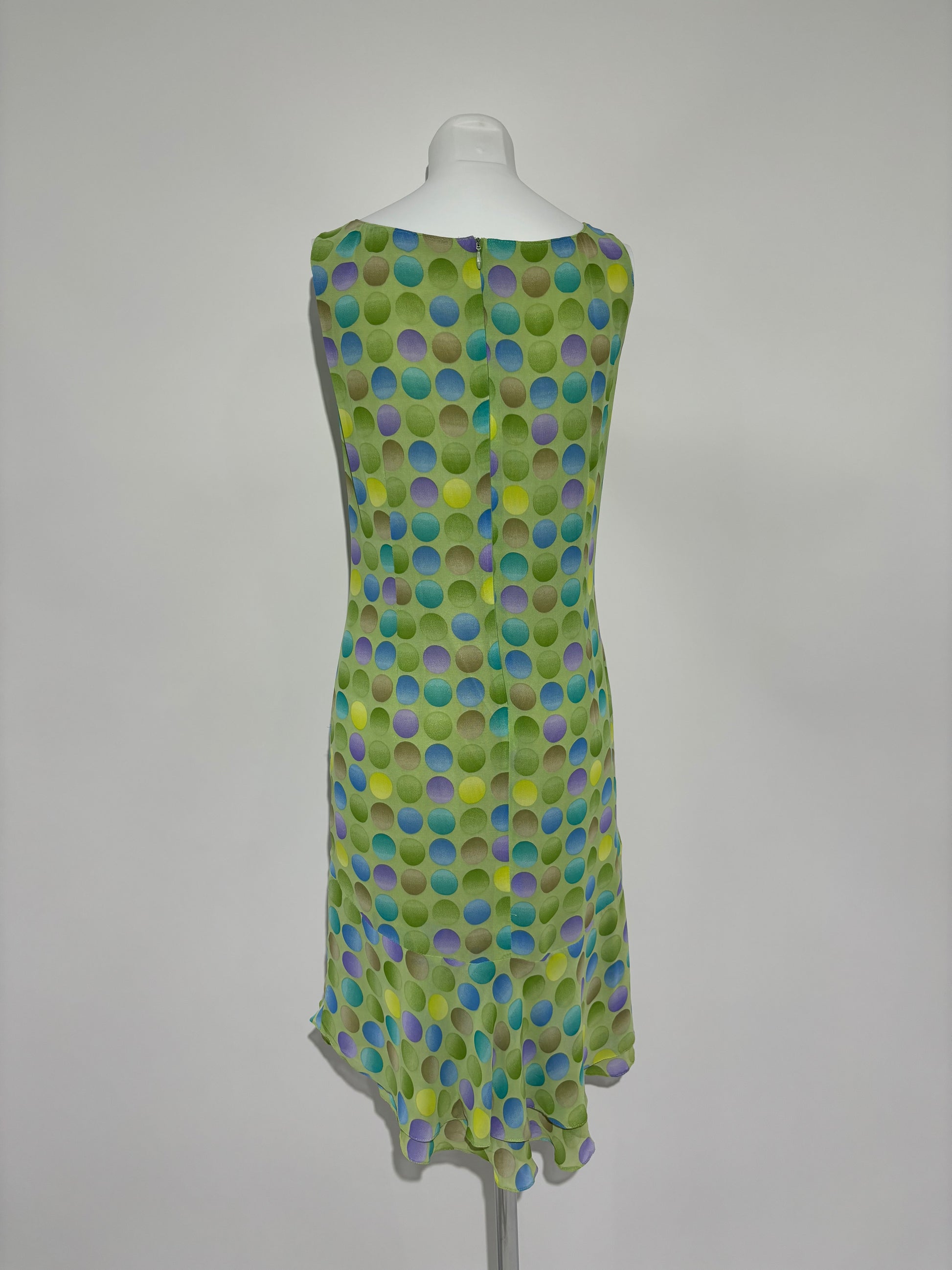 Lime Dream 90s Polka Haljina HELM:VNTG