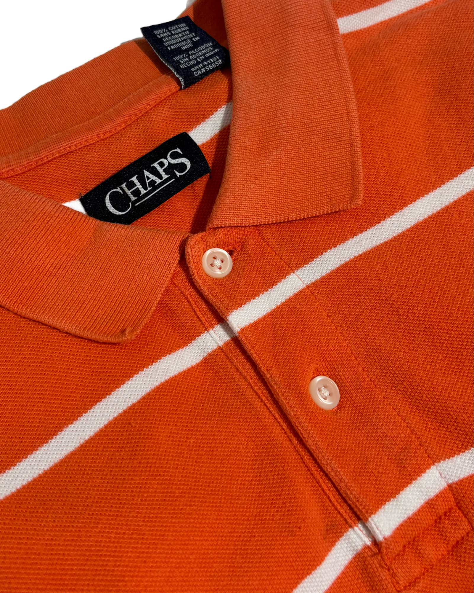 Ralph Lauren Chaps Orange Striped Polo Majica Ralph Lauren Chaps