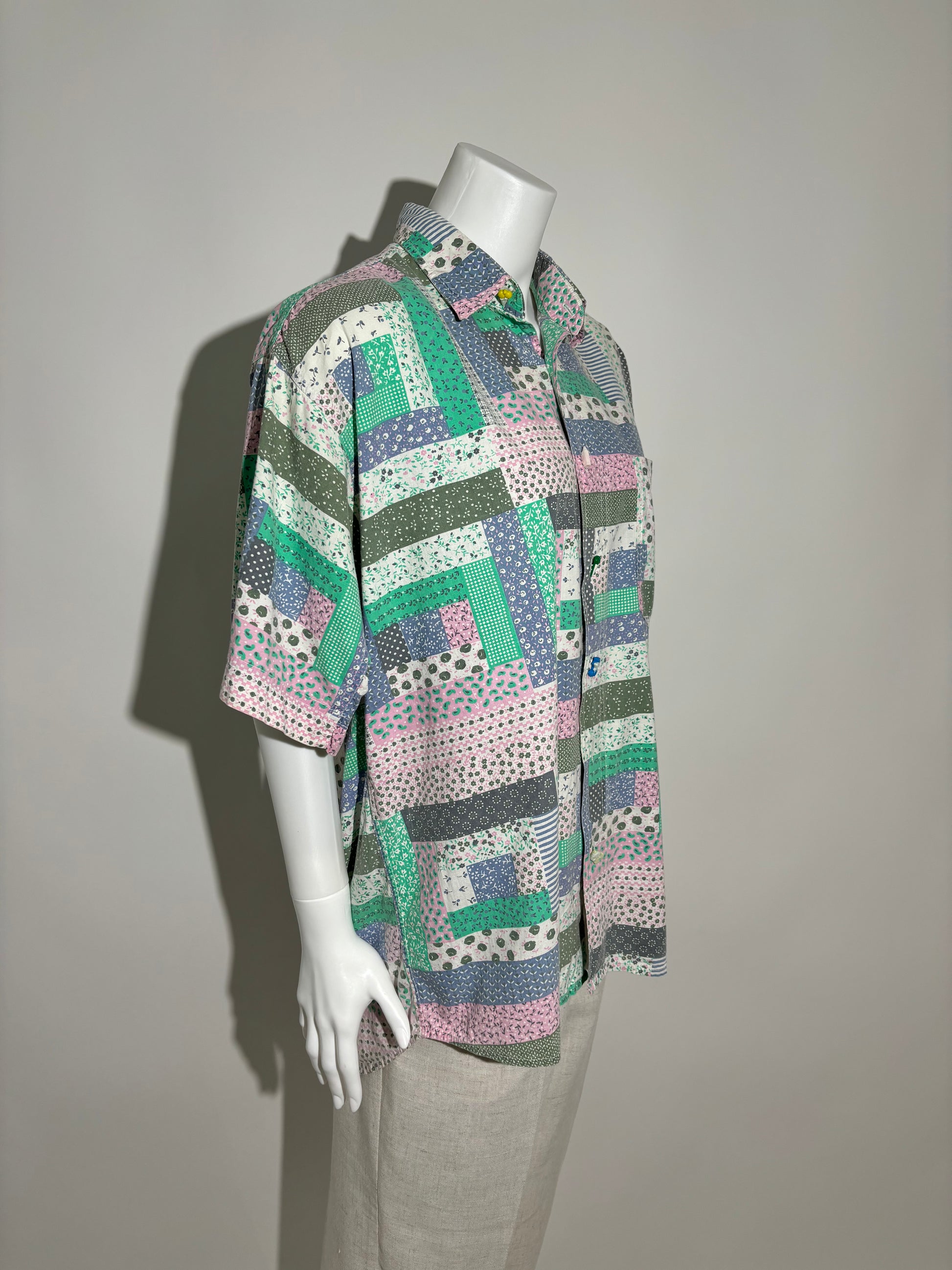 Abstract Pattern Green 80s Košulja HELM:VNTG