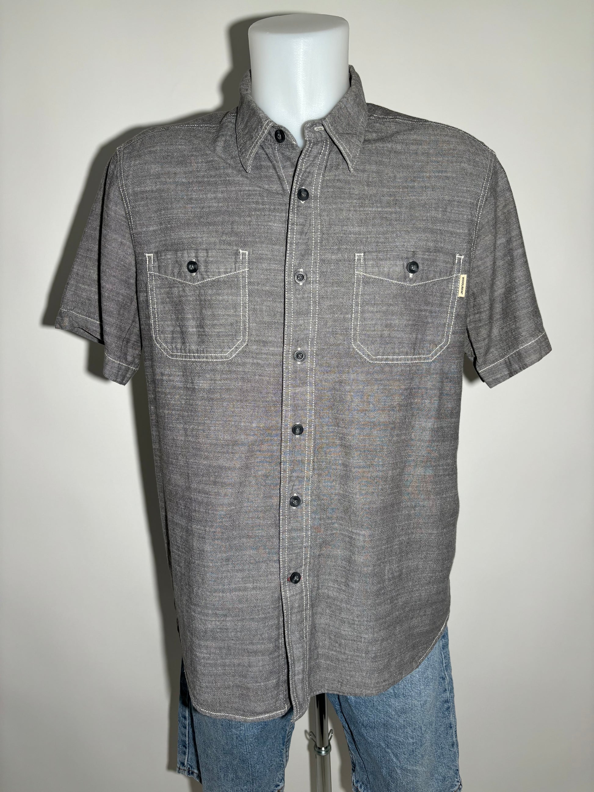 Woolrich Grey Geometry Pattern Košulja Woolrich