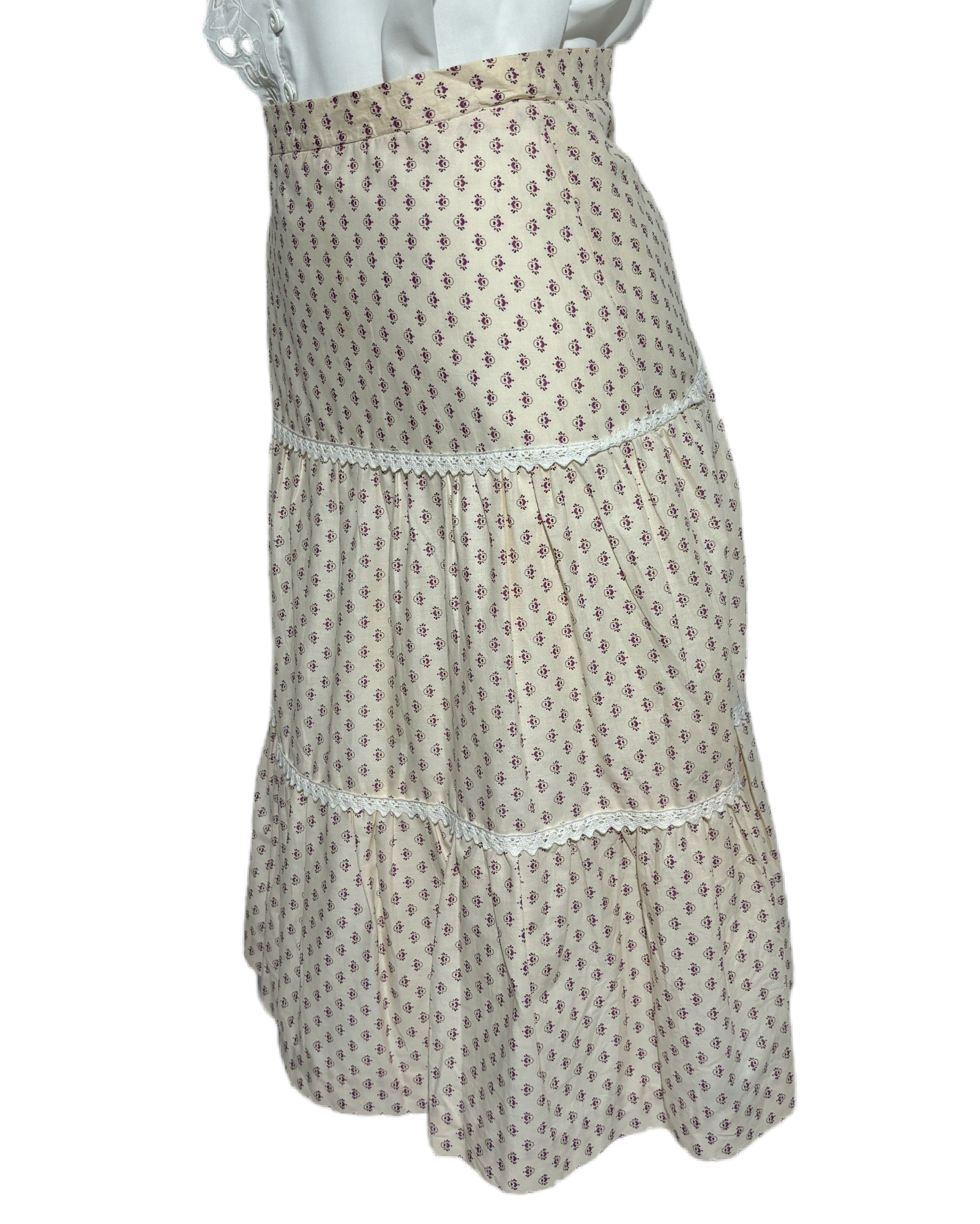 Floral Lace Romantic Suknja HELM:VNTG