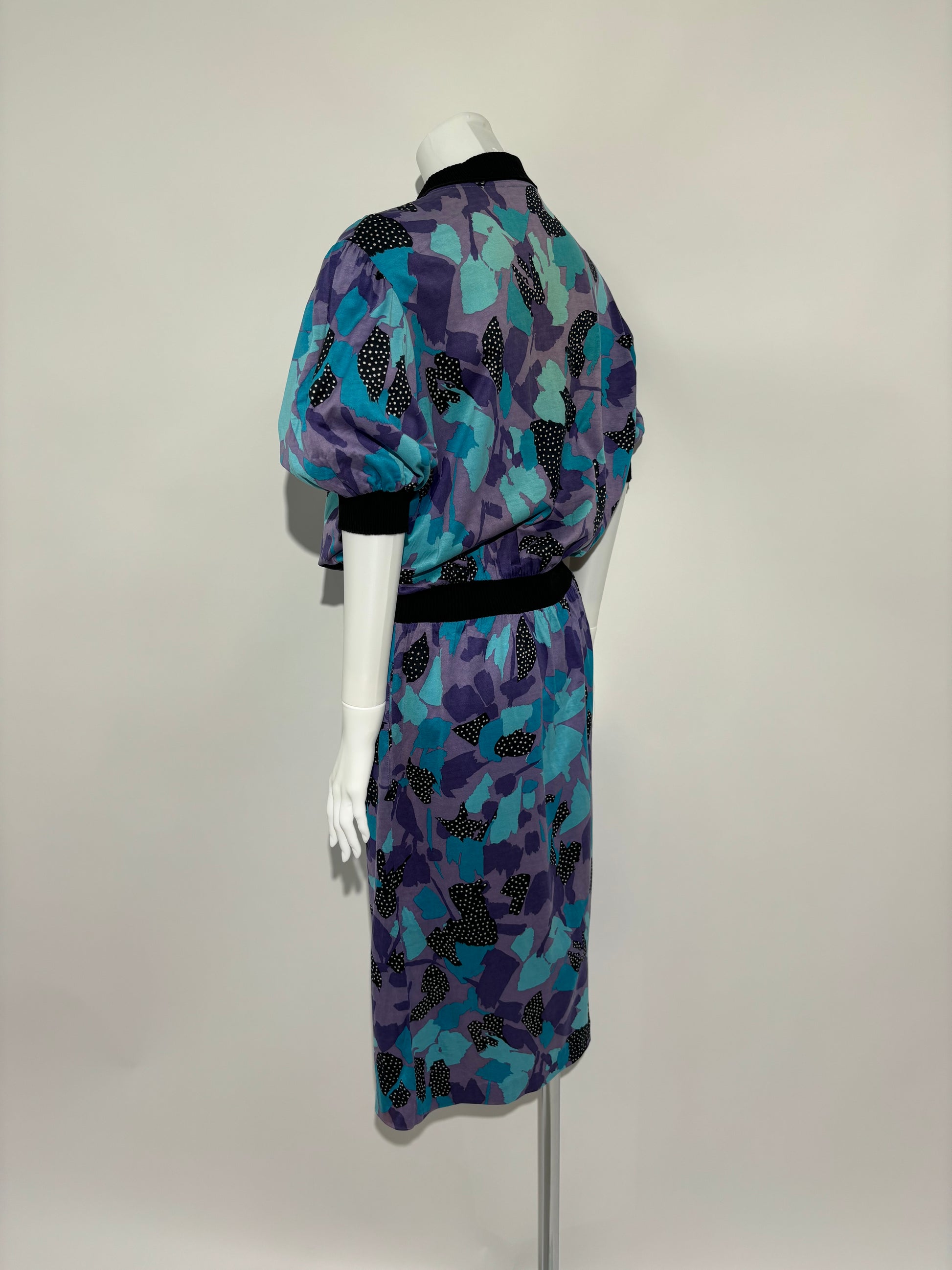 Purple Rain 80s Abstract Haljina HELM:VNTG