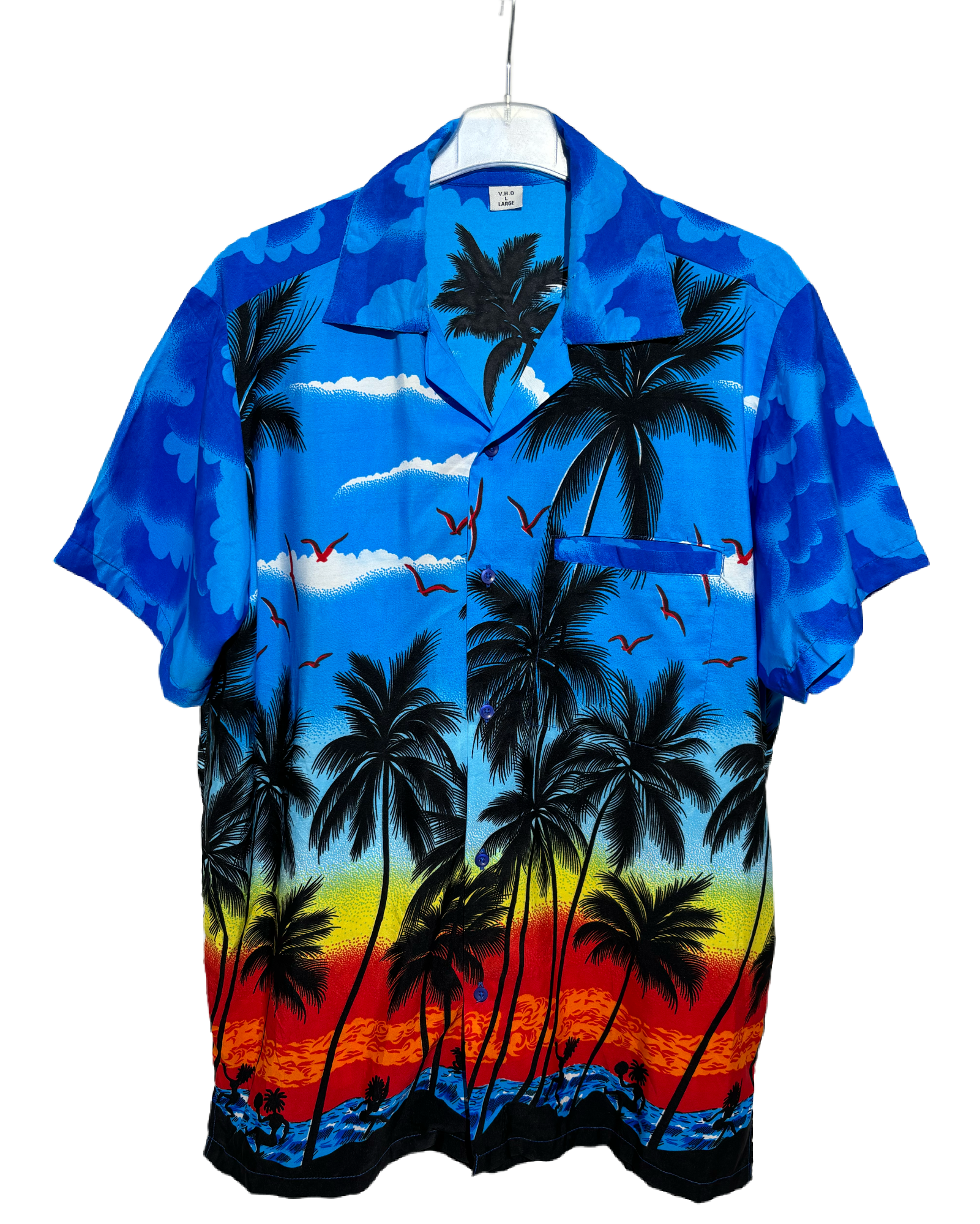 Sunset Paradise 90s Hawaiian Košulja HELM:VNTG