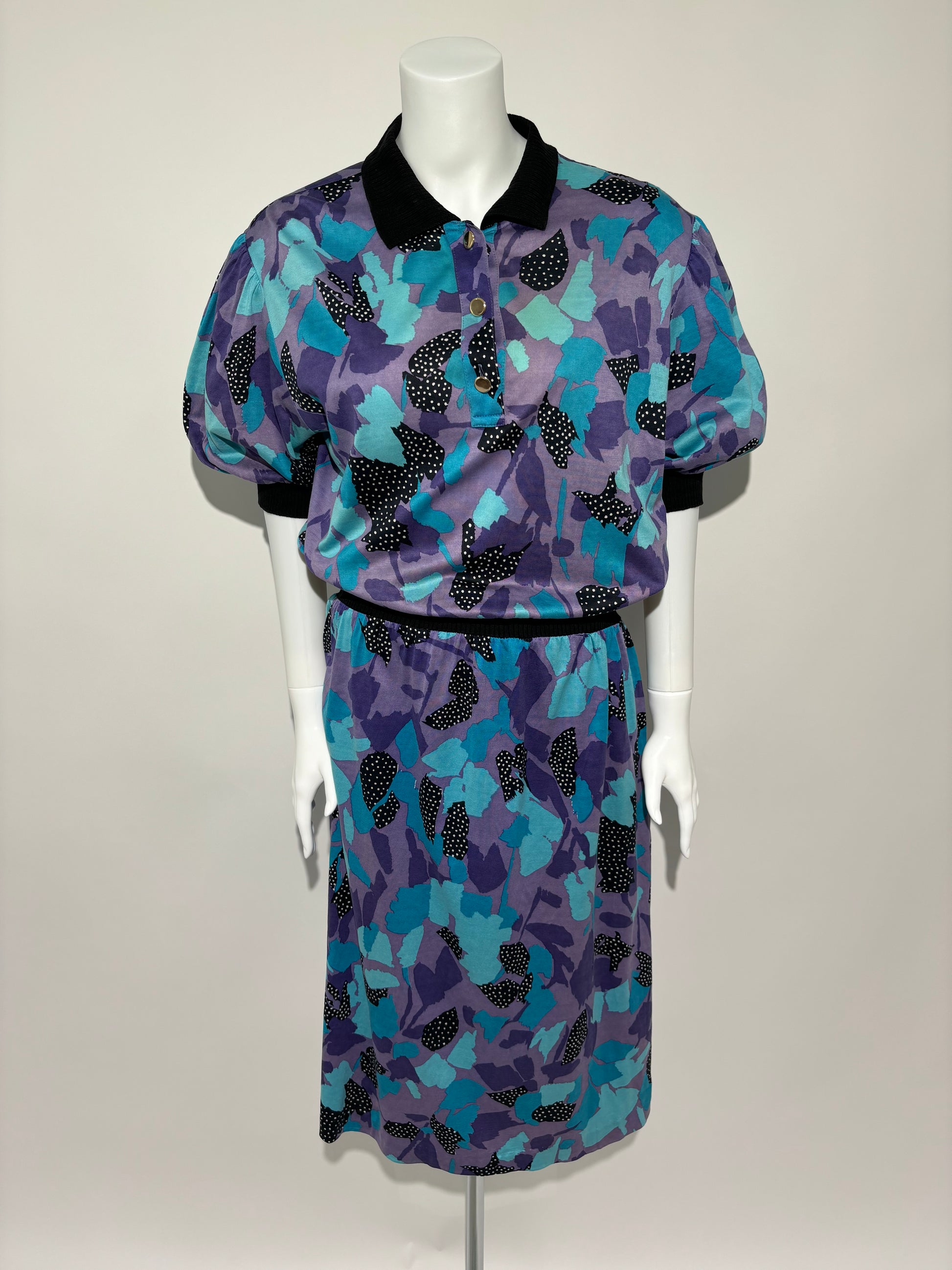 Purple Rain 80s Abstract Haljina HELM:VNTG