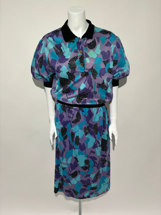 Purple Rain 80s Abstract Haljina HELM:VNTG