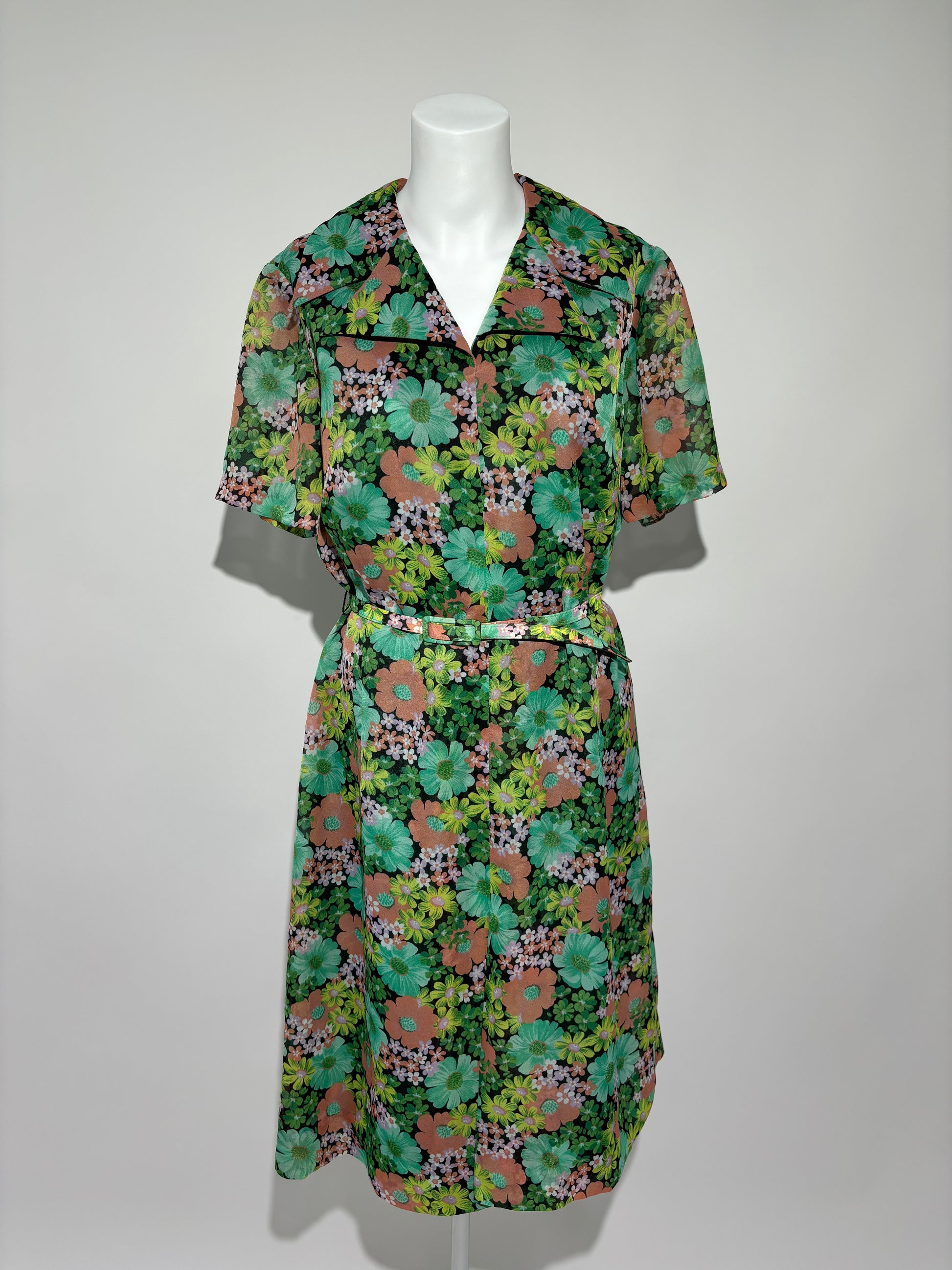 Meadow Blossom 70s Floral Haljina HELM:VNTG