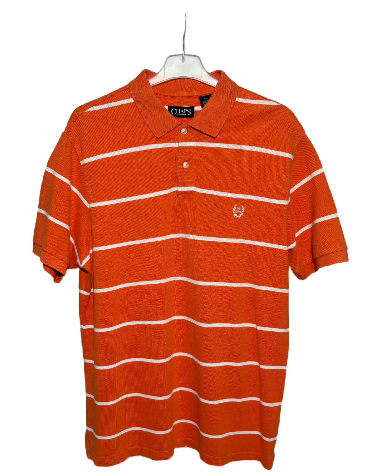 Ralph Lauren Chaps Orange Striped Polo Majica Ralph Lauren Chaps
